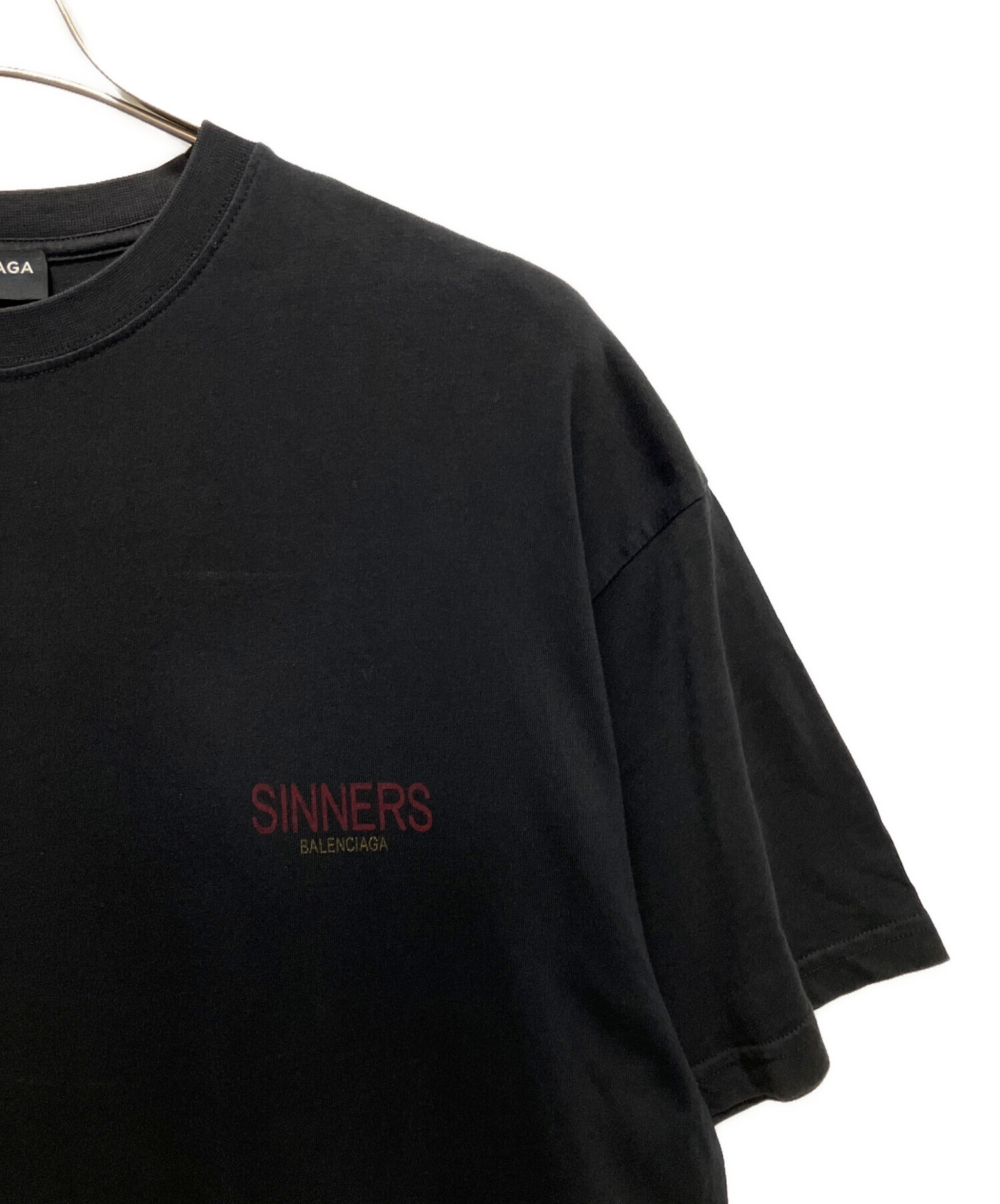 中古・古着通販】BALENCIAGA (バレンシアガ) SINNERS Tシャツ ブラック