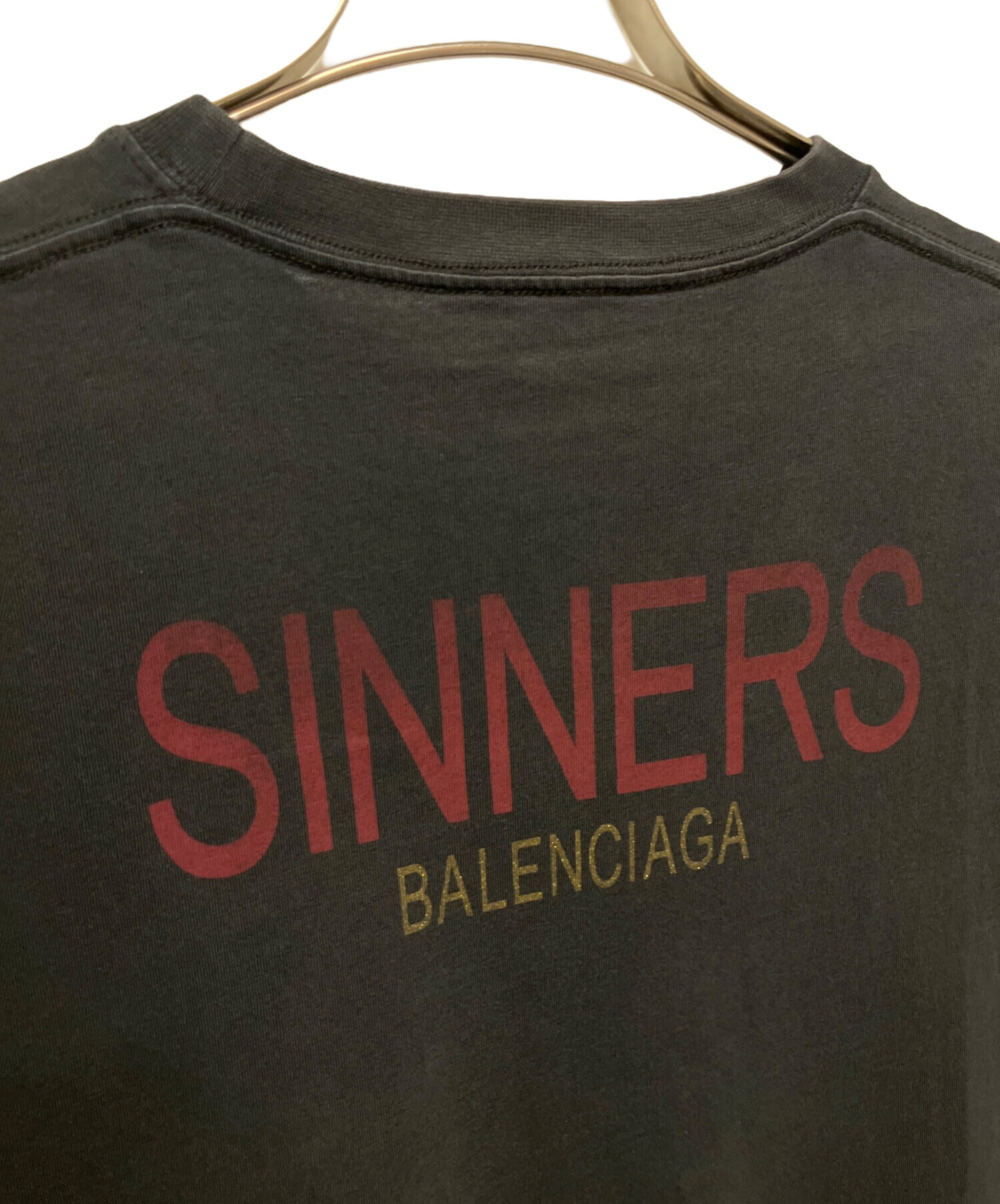 中古・古着通販】BALENCIAGA (バレンシアガ) SINNERS Tシャツ ブラック