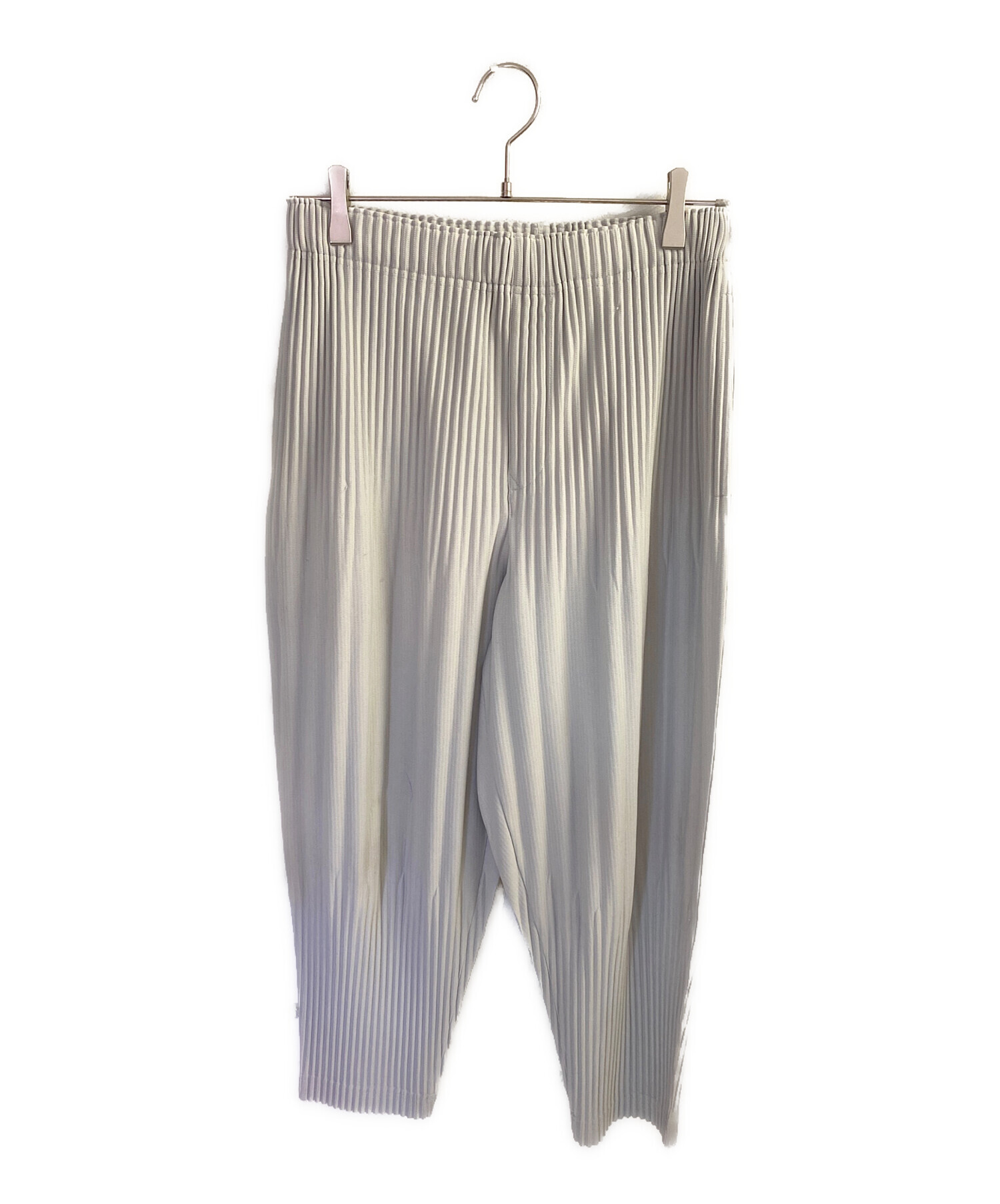 イッセイミヤケオムプリッセ　プリーツサルエルパンツ　3 ライトグレー 中古・古着通販】HOMME PLISSE ISSEY MIYAKE (オム プリッセ イッセイ