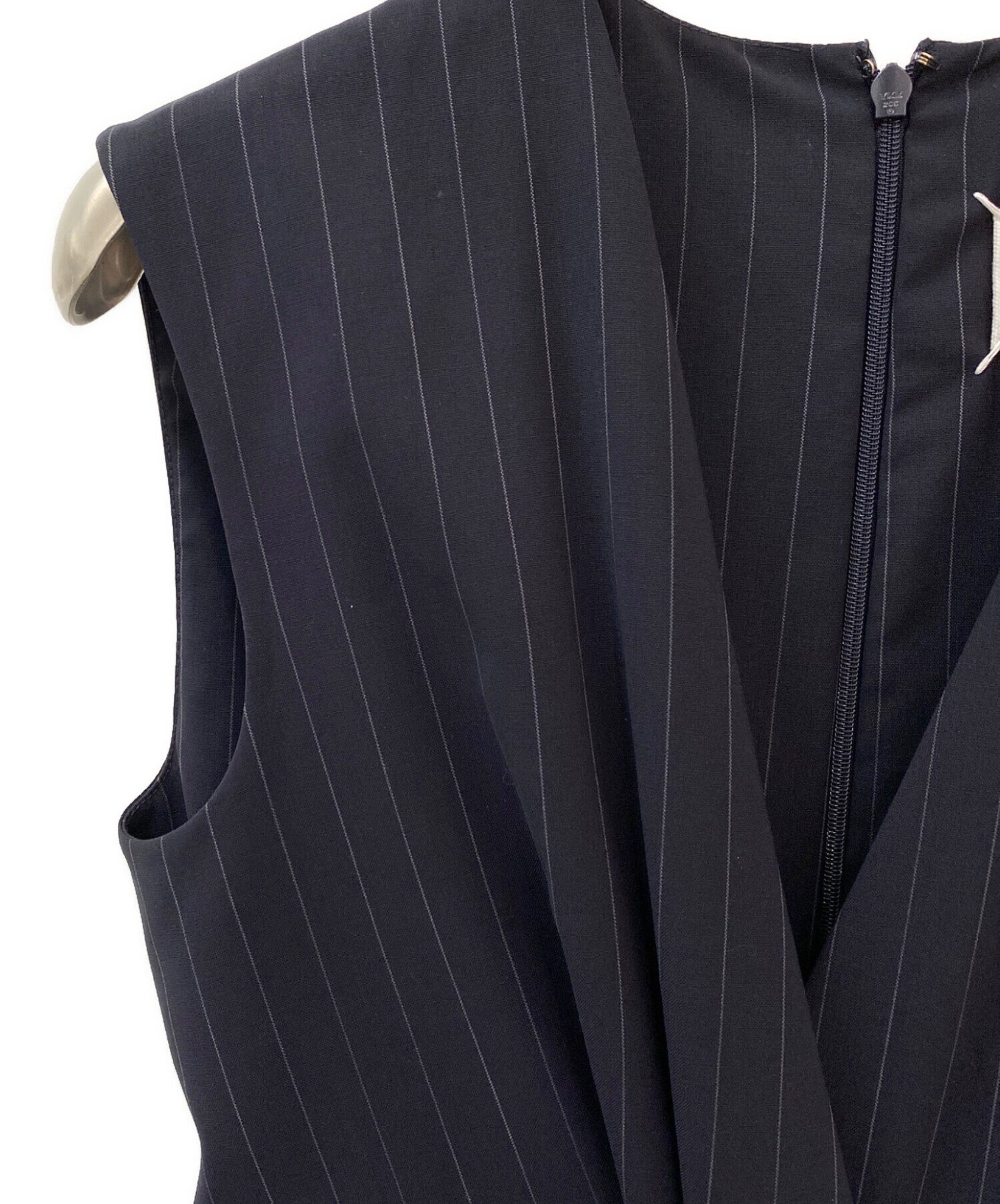 メゾンマルジェラ 15AW ウール ノースリーブ ワンピース ネイビー 36