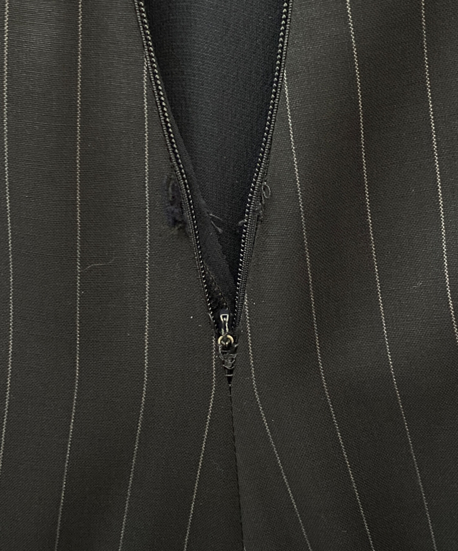 メゾンマルジェラ 15AW ウール ノースリーブ ワンピース　ネイビー 36 中古・古着通販】Maison Margiela (メゾンマルジェラ) ストライプ