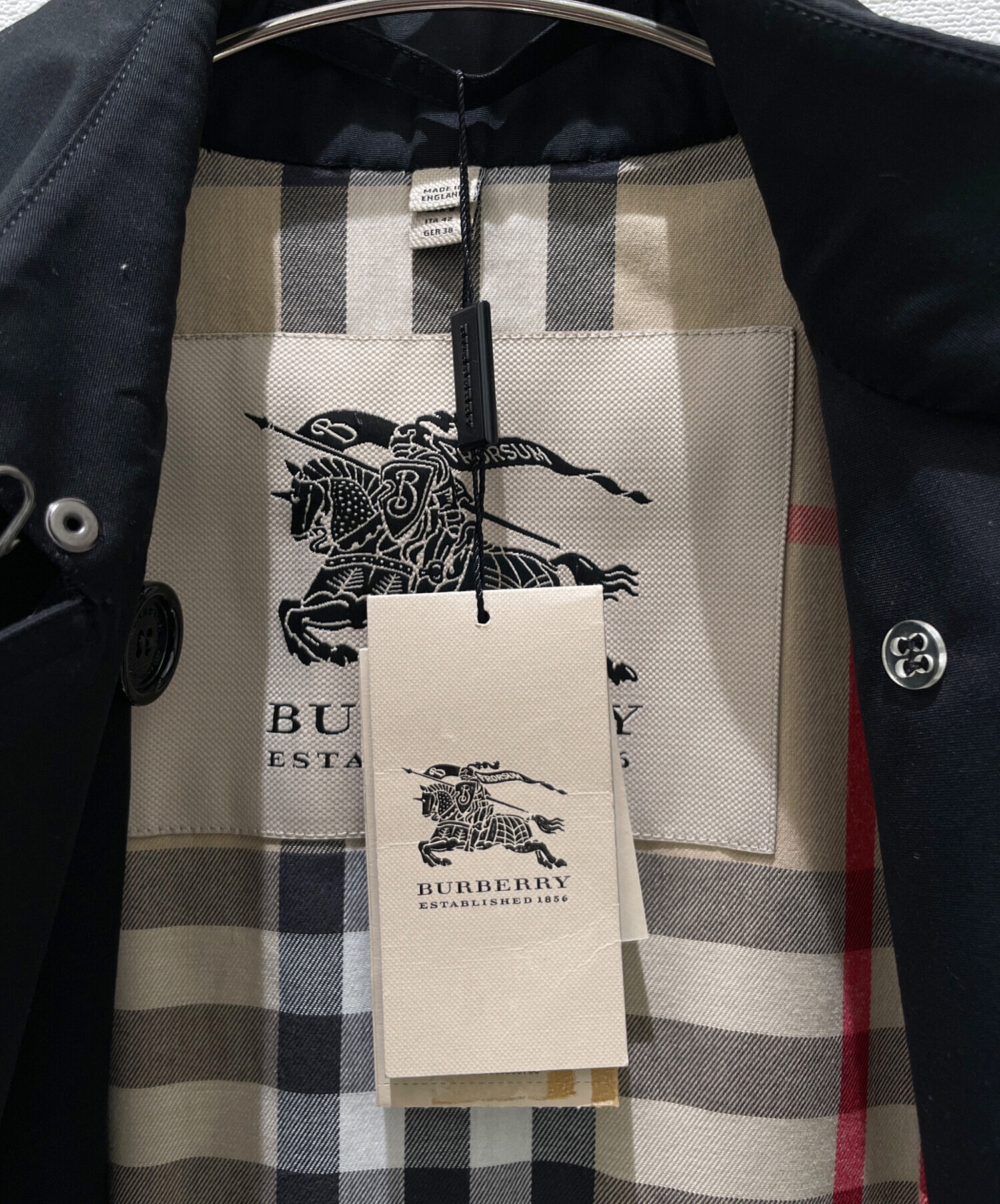 中古・古着通販】BURBERRY (バーバリー) トレンチコート ブラック