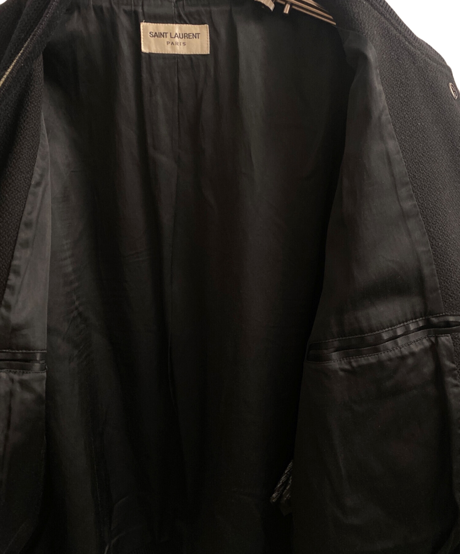 美品⭐︎SAINT LAURENT PARIS テディ ジャケット (ブラック) SAINT LAURENT PARIS サンローランパリ 23AW Teddy Jacket テディ