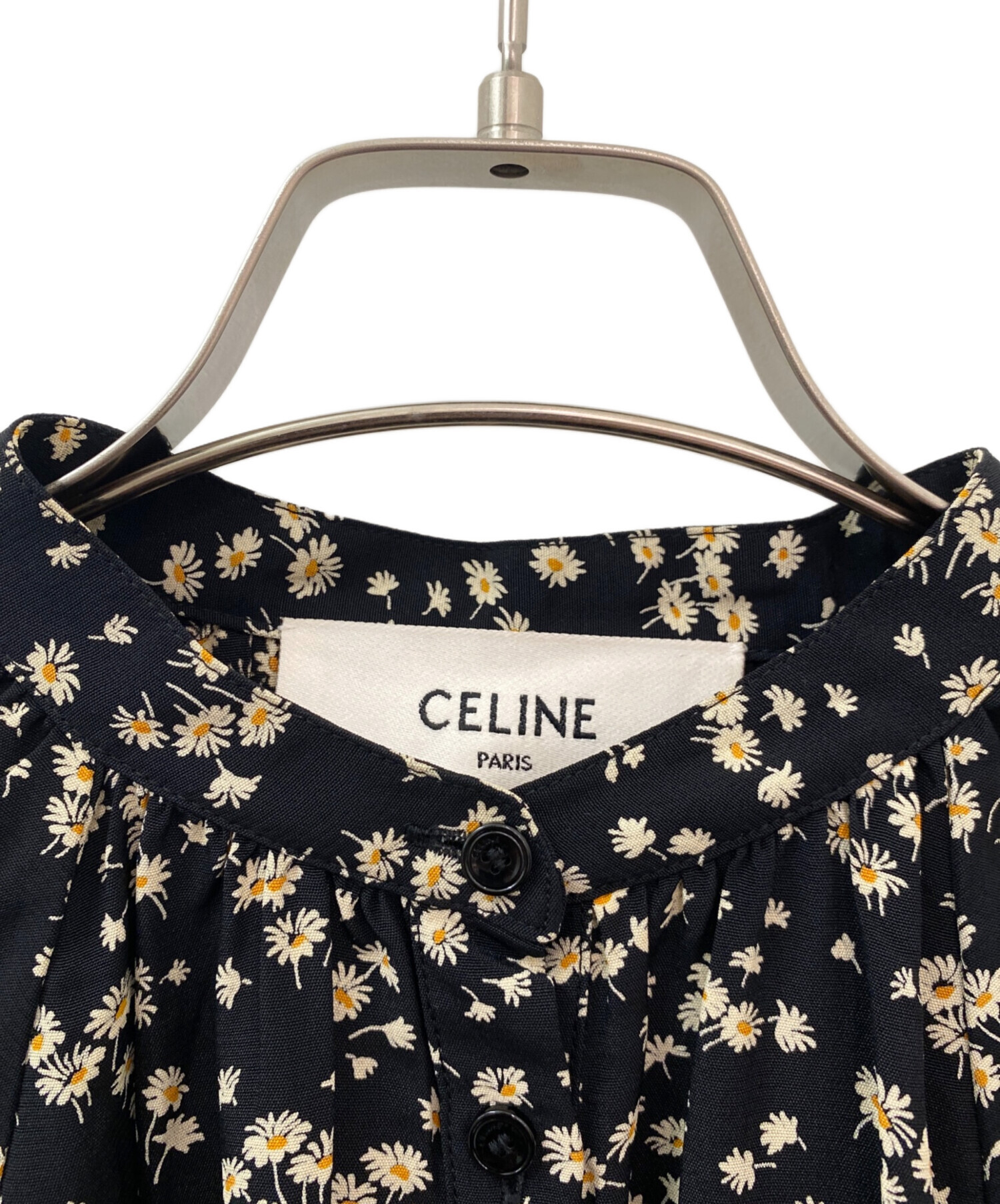 セリーヌ　ワンピース　36 中古・古着通販】CELINE (セリーヌ) フラワープリントワンピース