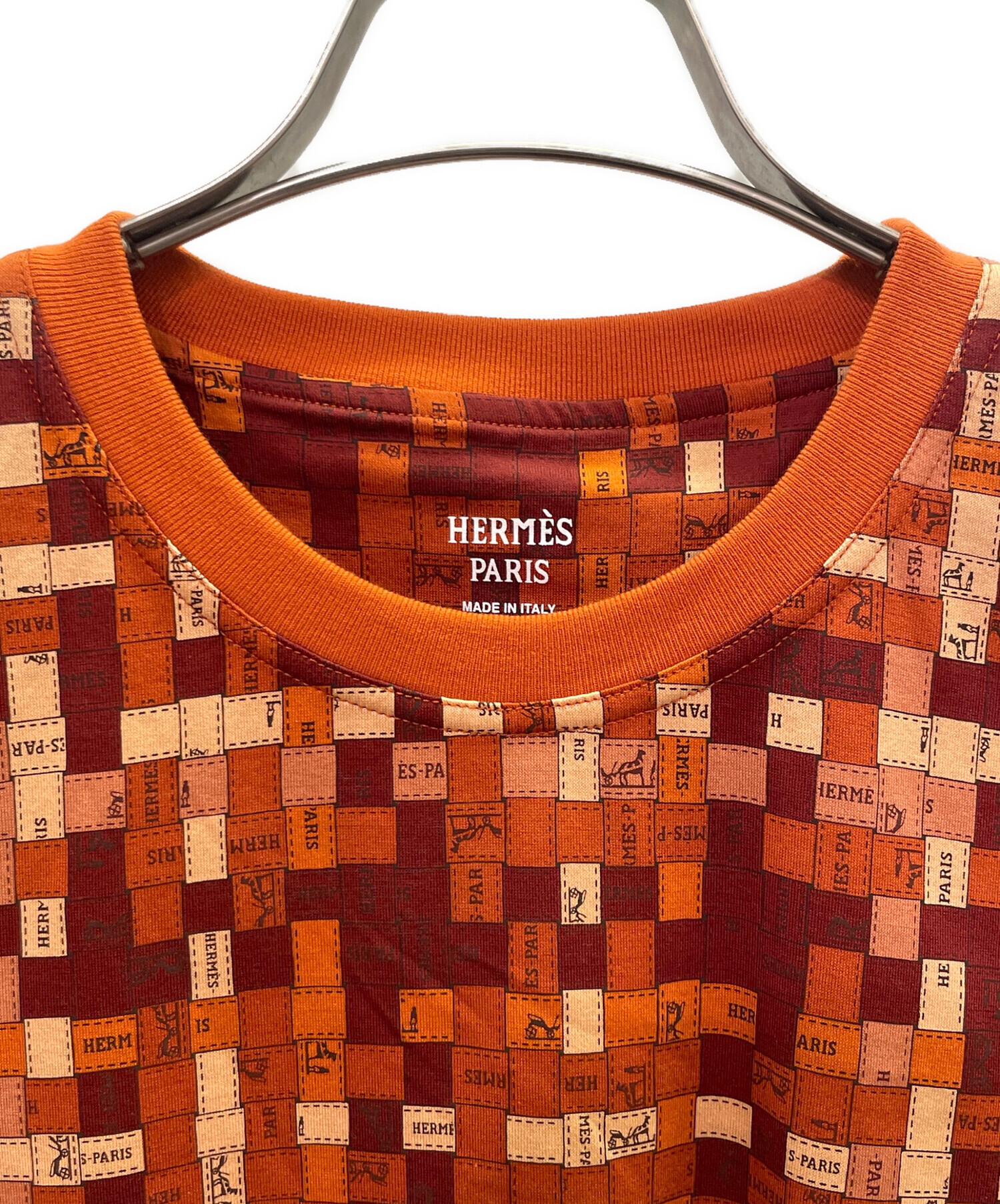 中古・古着通販】HERMES (エルメス) ボルデュックTシャツ オレンジ