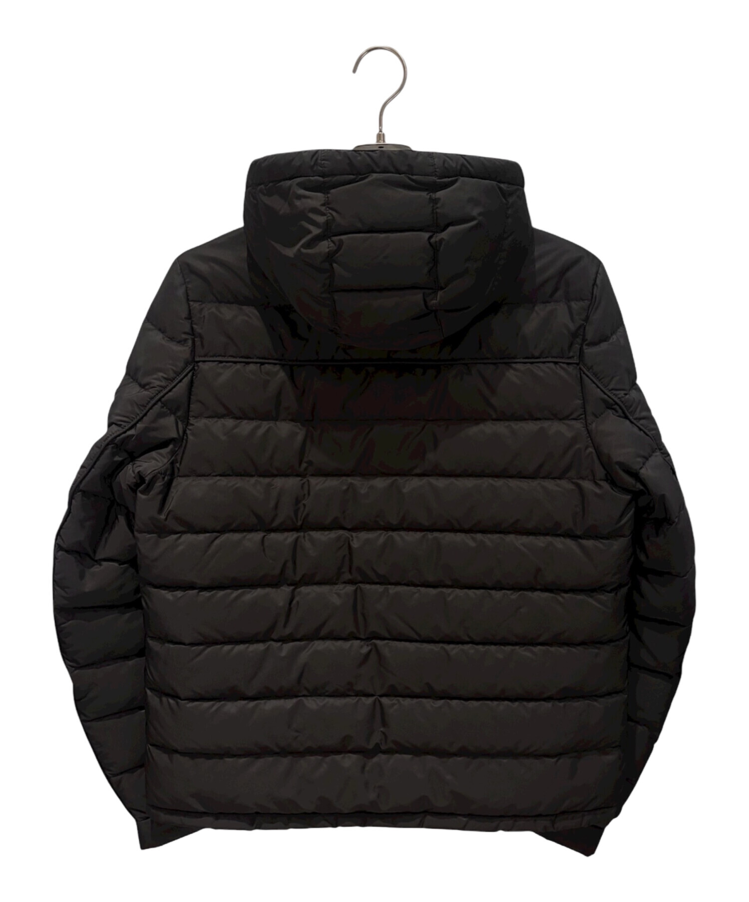 【極美品】プラダ ダウンジャケット ブラック 44 S リナイロン 三角ロゴ 中古・古着通販】PRADA (プラダ) トライアングルロゴプレートダウン