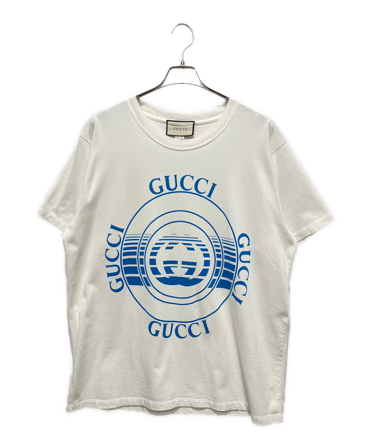 GUCCI ロゴプリント Tシャツ ホワイト Sサイズ GUCCI ロゴプリント Tシャツ ホワイト Sサイズ Printed cotton jersey