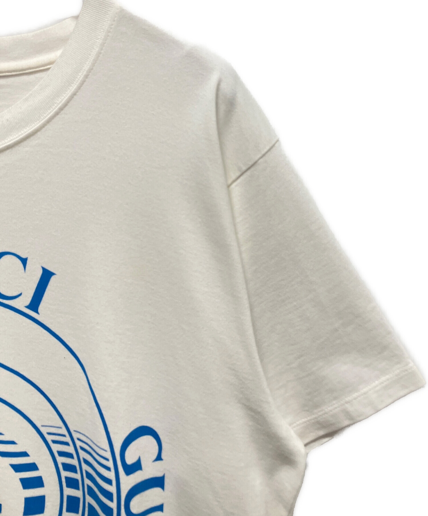 GUCCI ロゴプリント Tシャツ ホワイト Sサイズ Printed cotton jersey
