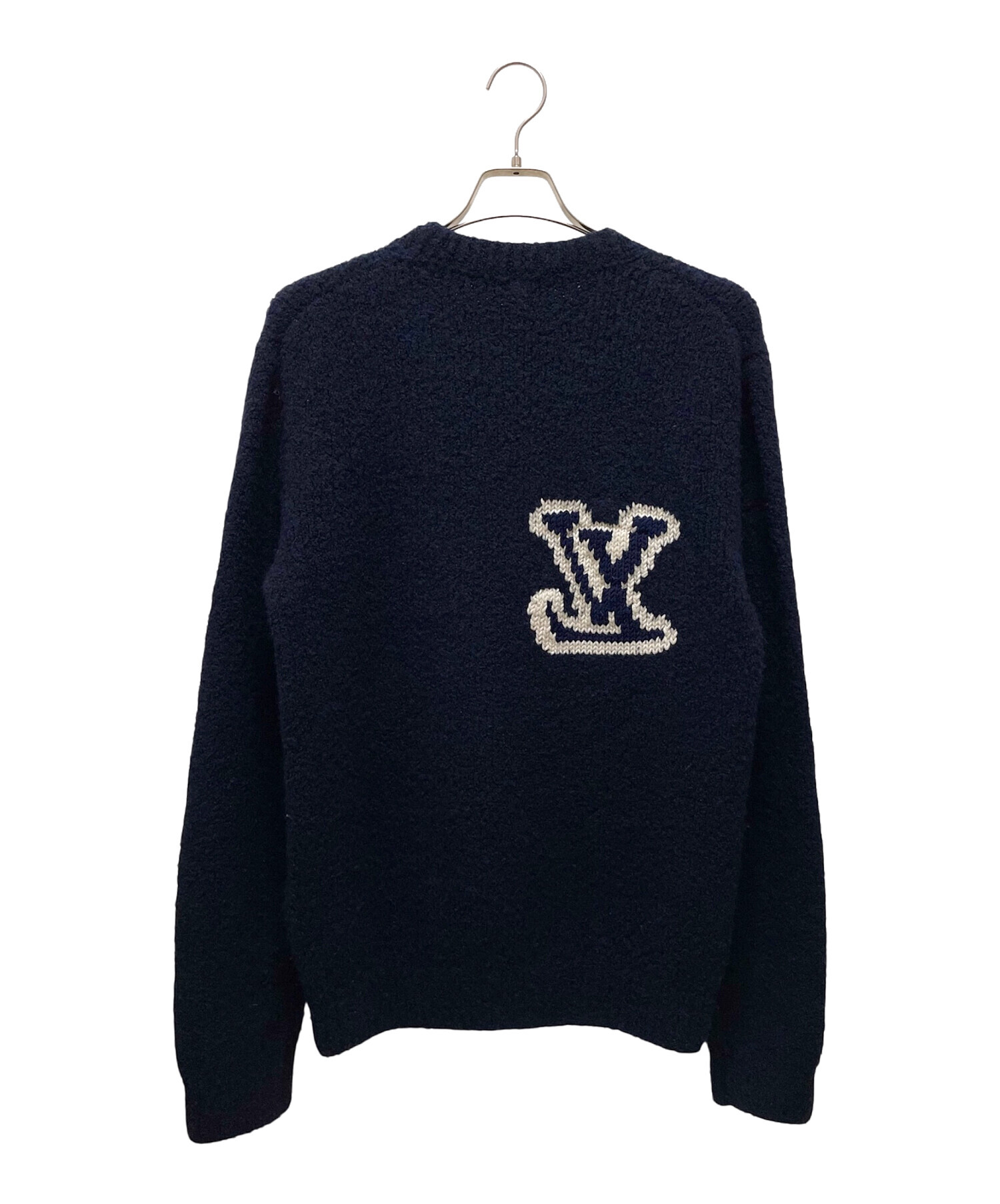 LOUIS VUITTON ネイビー クルーネックセーター LOUIS VUITTON ネイビー クルーネックセーター