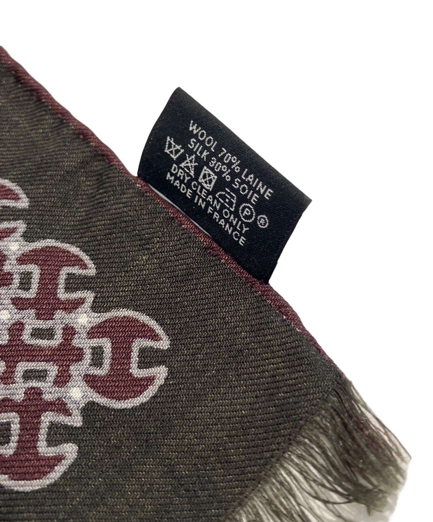 中古・古着通販】HERMES (エルメス) シルクウールストール ブラウン