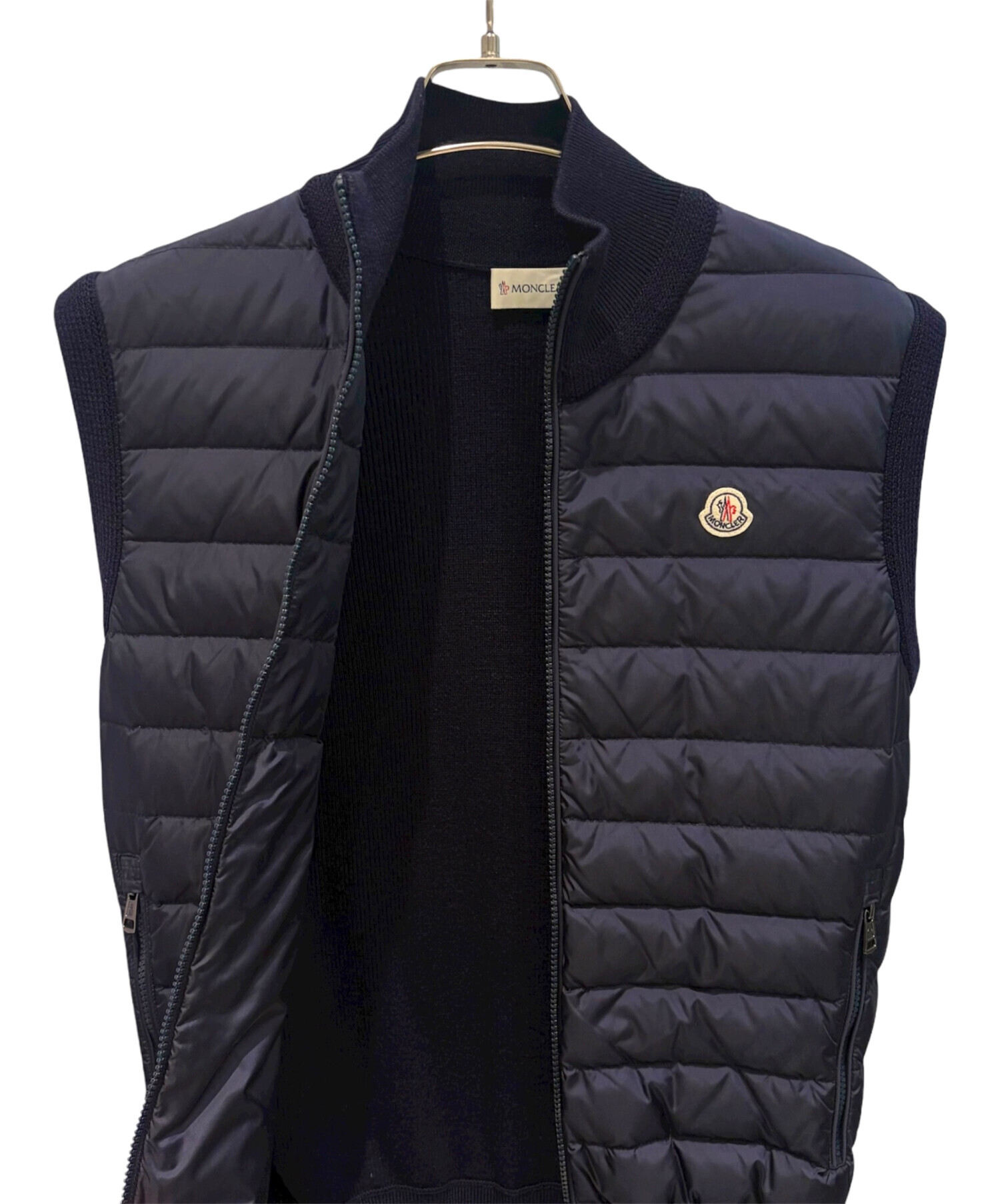 モンクレール MAGLIA ダウンベスト XXL フード 紺色 コットン タグ モンクレール MAGLIA ダウンベスト XXL フード 紺色 コットン タグ