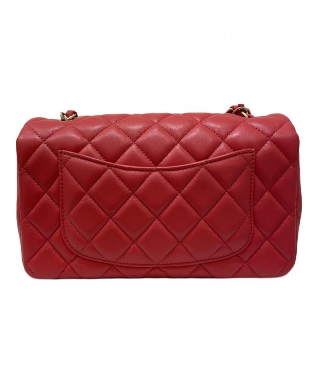 中古・古着通販】CHANEL (シャネル) チェーンショルダーバッグ レッド