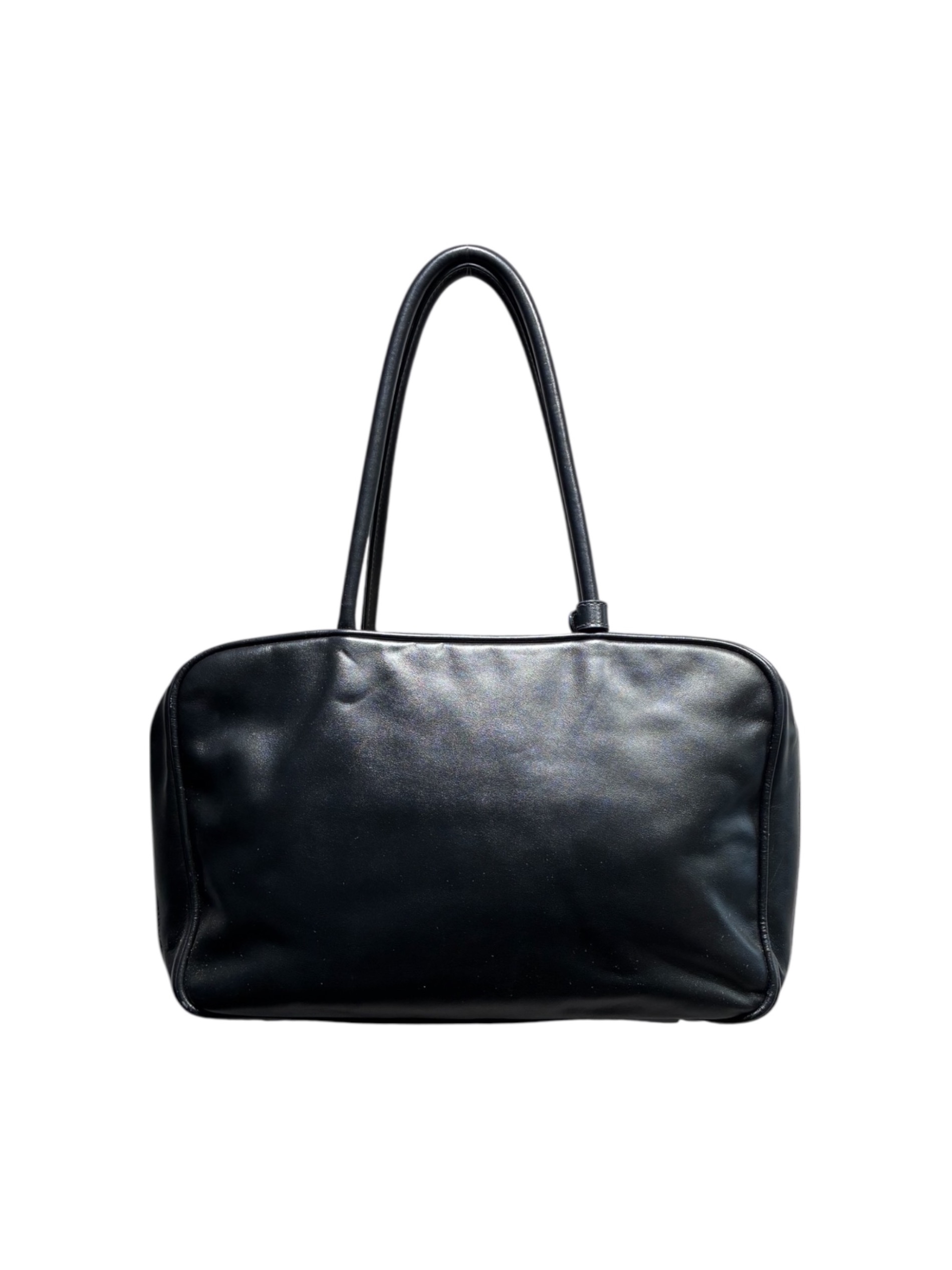中古・古着通販】MIU MIU (ミュウミュウ) レザーボーバッグ ブラック