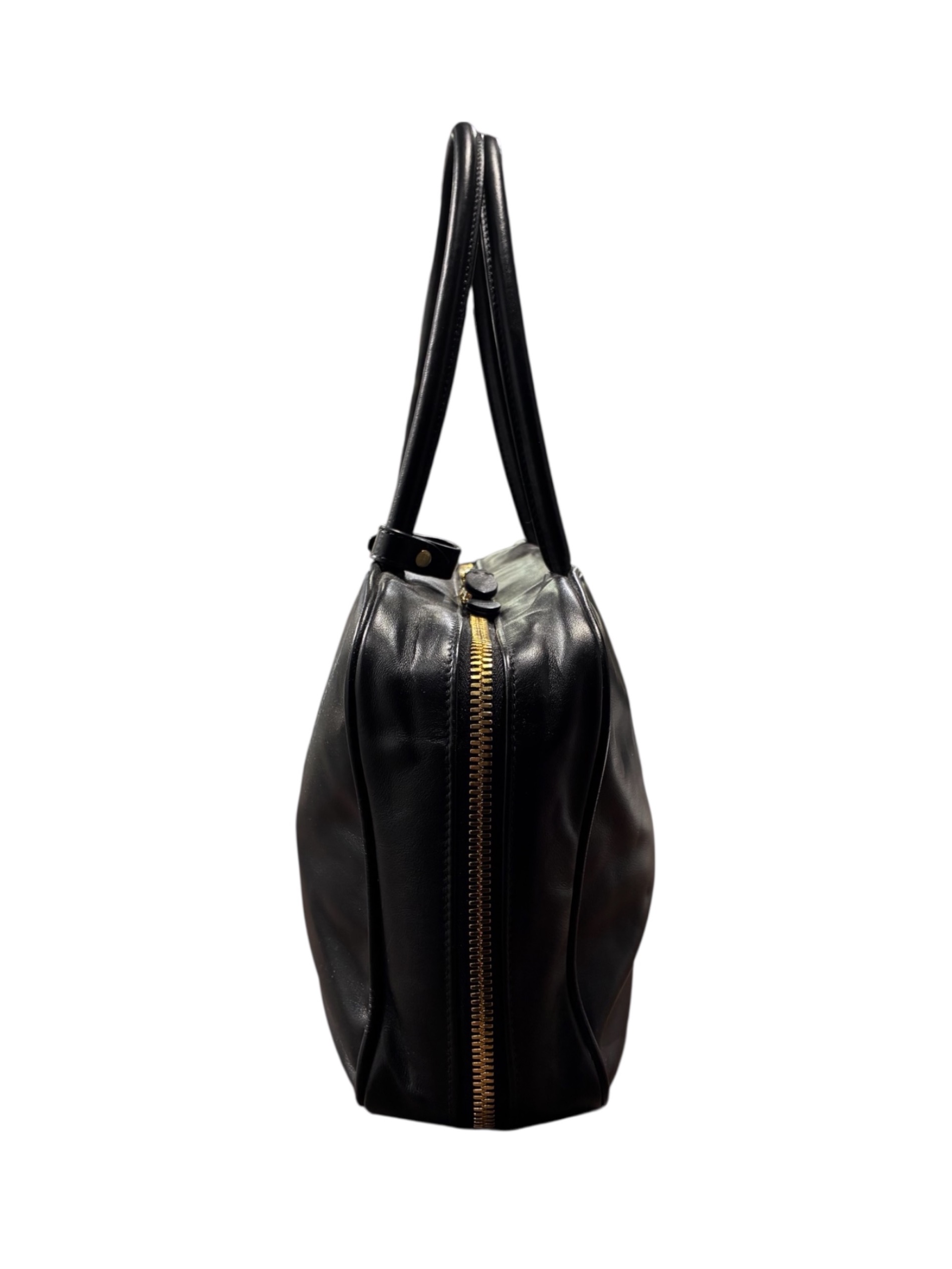 中古・古着通販】MIU MIU (ミュウミュウ) レザーボーバッグ ブラック