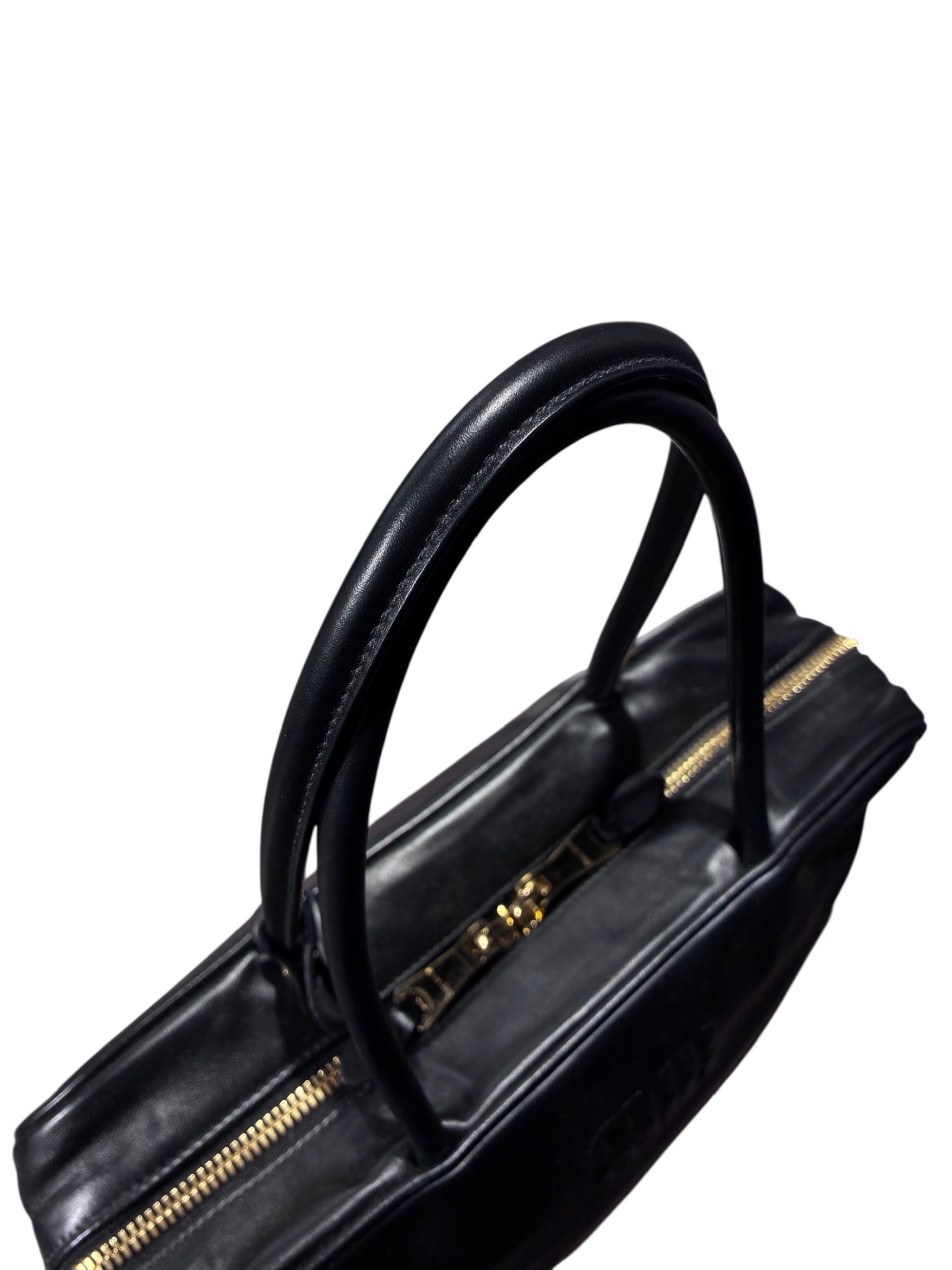 中古・古着通販】MIU MIU (ミュウミュウ) レザーボーバッグ ブラック