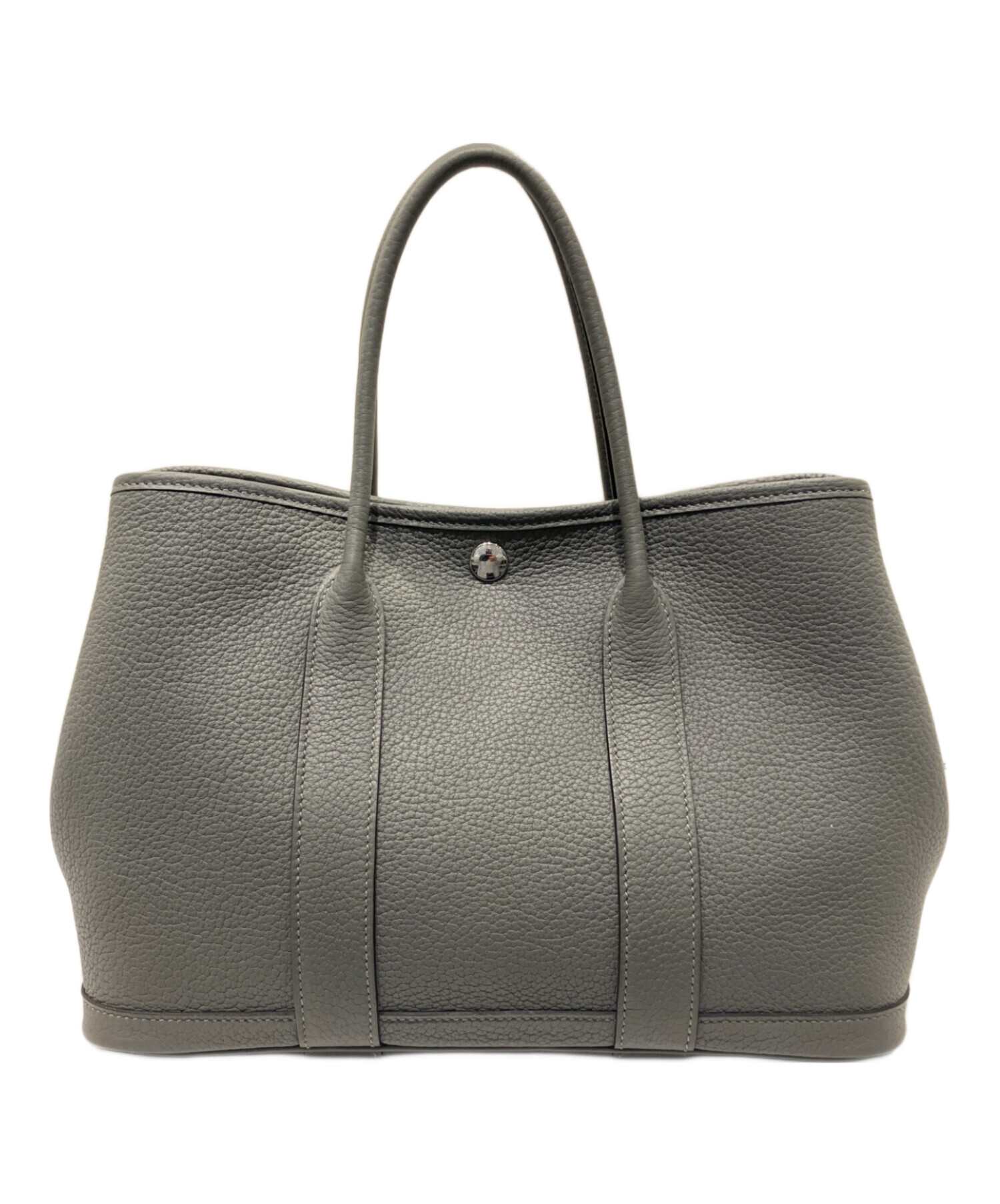 エルメス HERMES  ガーデンパーティTPM エトープ エトゥープ シルバー金具  ハンドバッグ 中古 中古・古着通販】HERMES (エルメス) ガーデンパーティTPM/エトゥープ