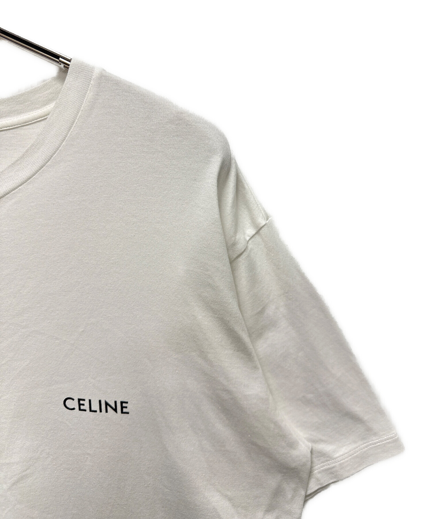 中古・古着通販】CELINE (セリーヌ) ロゴプリントTシャツ ホワイト