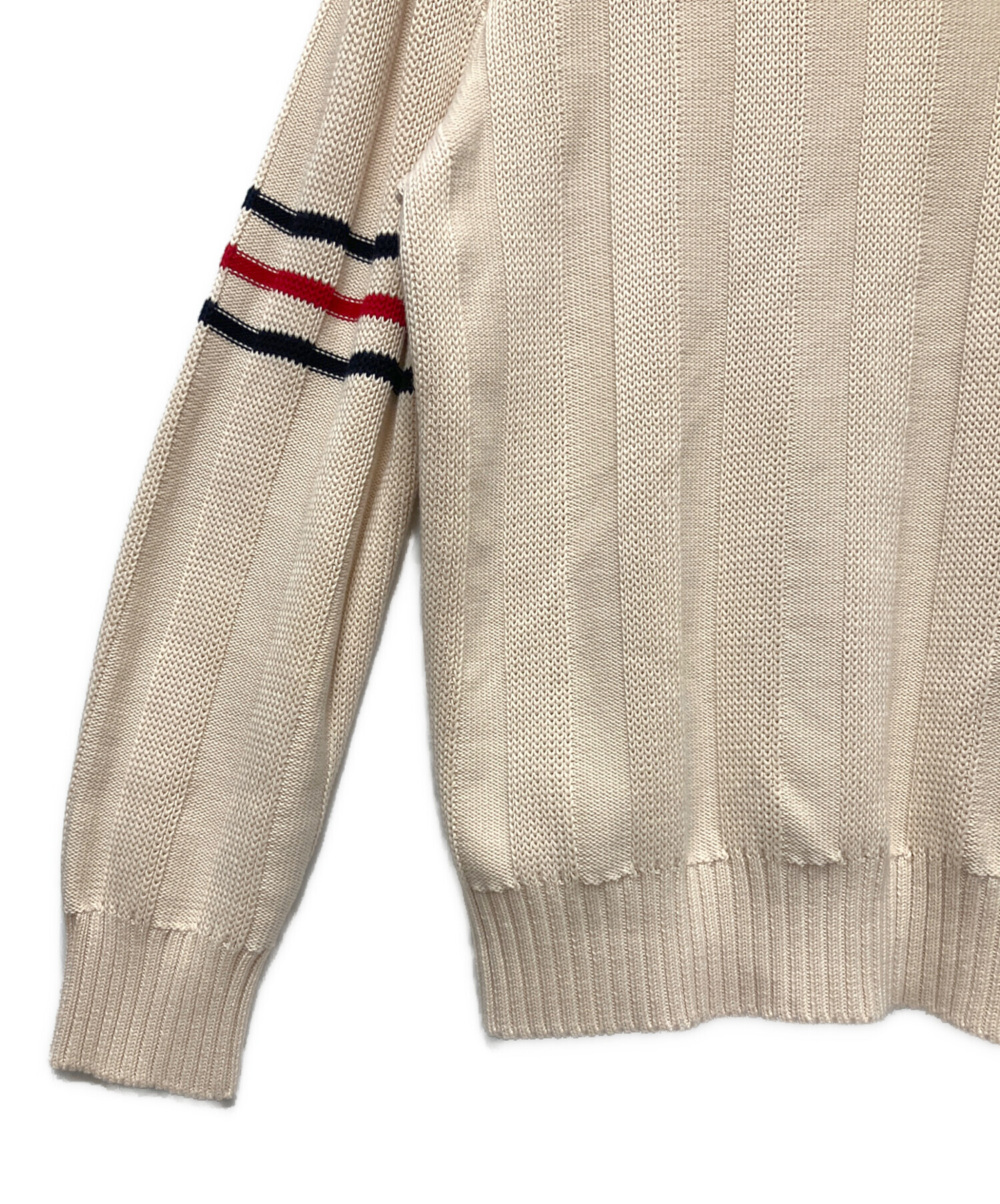 中古・古着通販】GUCCI (グッチ) GGラインニット ベージュ サイズ:XL