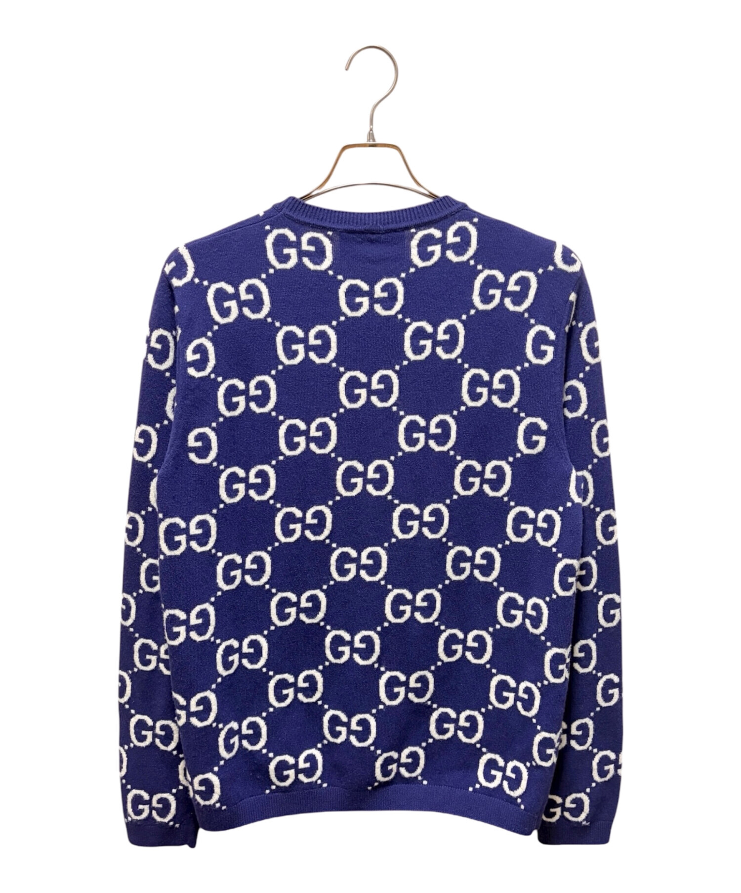 中古・古着通販】GUCCI (グッチ) GGウールジャガードセーター パープル