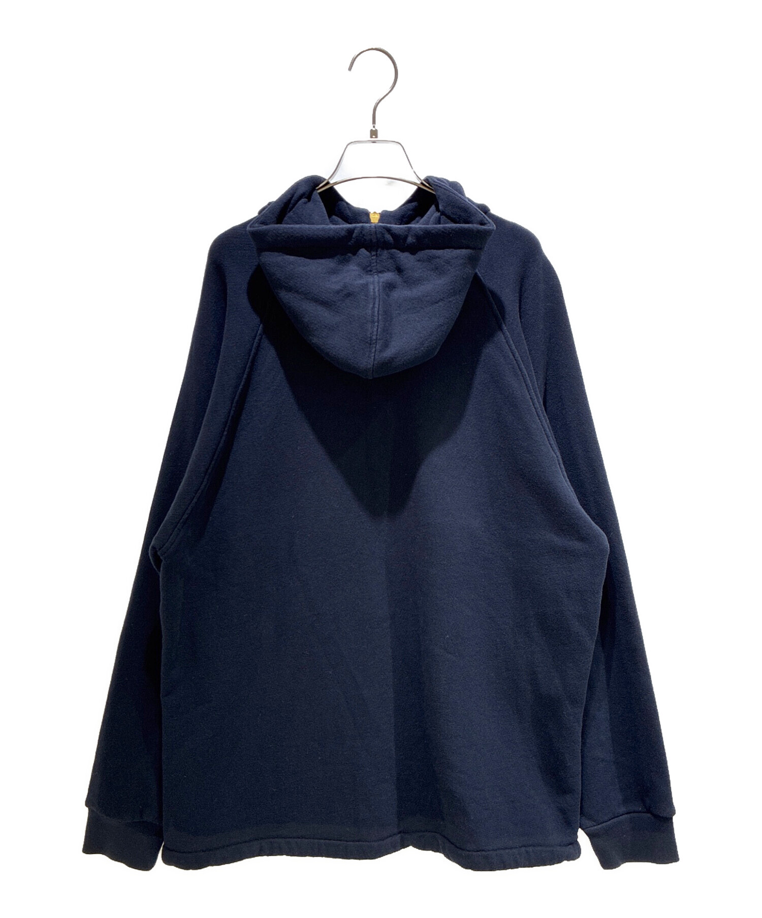 GUCCI フード付きスウェット ネイビー 中古・古着通販】GUCCI (グッチ) ヴィンテージロゴウェブストライプ