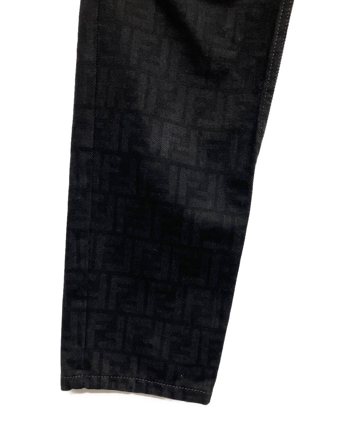 中古・古着通販】FENDI (フェンディ) ズッカデニムパンツ ブラック