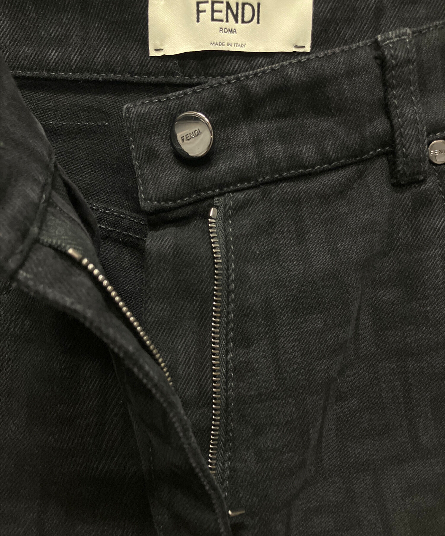 中古・古着通販】FENDI (フェンディ) ズッカデニムパンツ ブラック