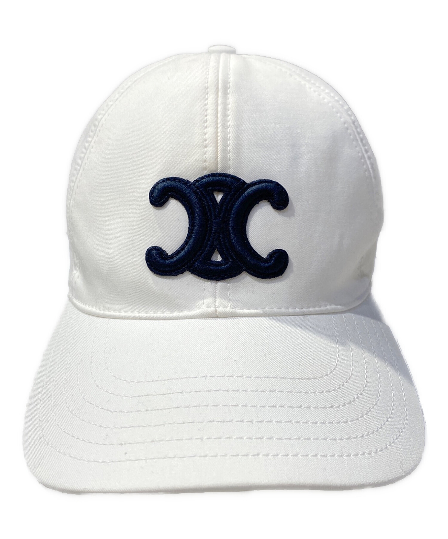 中古・古着通販】CELINE (セリーヌ) トリオンフロゴキャップ ホワイト