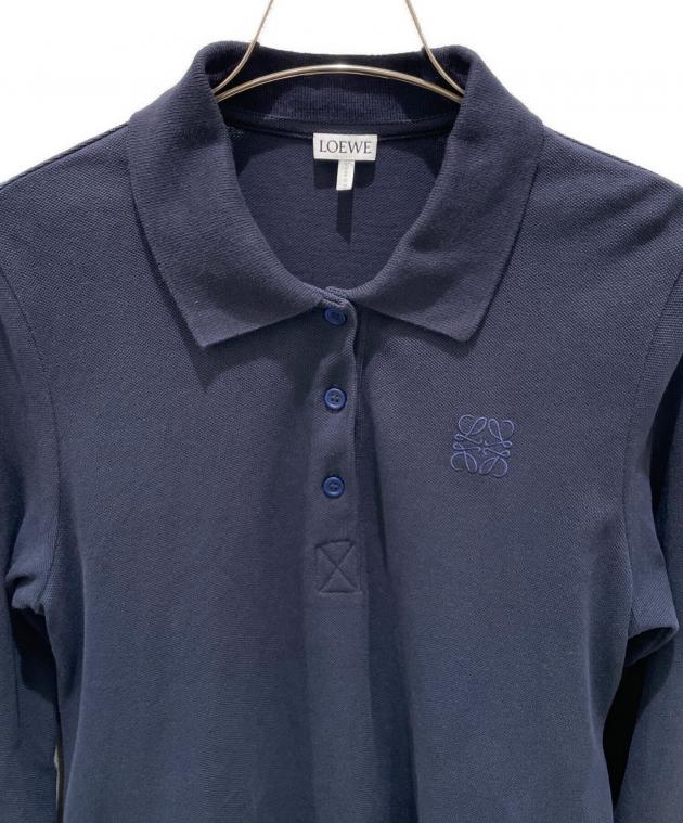 中古・古着通販】LOEWE (ロエベ) アナグラム刺繍フレア長袖ポロシャツ