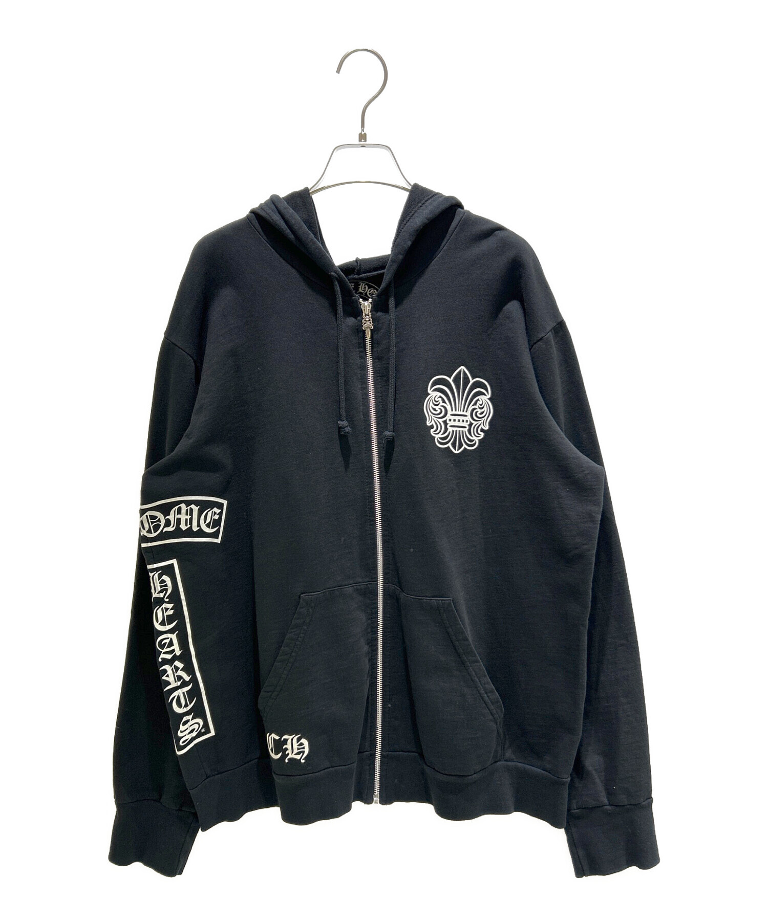 CHROME HEARTS ブラックパーカー サイズS インボイス付き 中古・古着通販】CHROME HEARTS (クロムハーツ) ダガージップパーカー