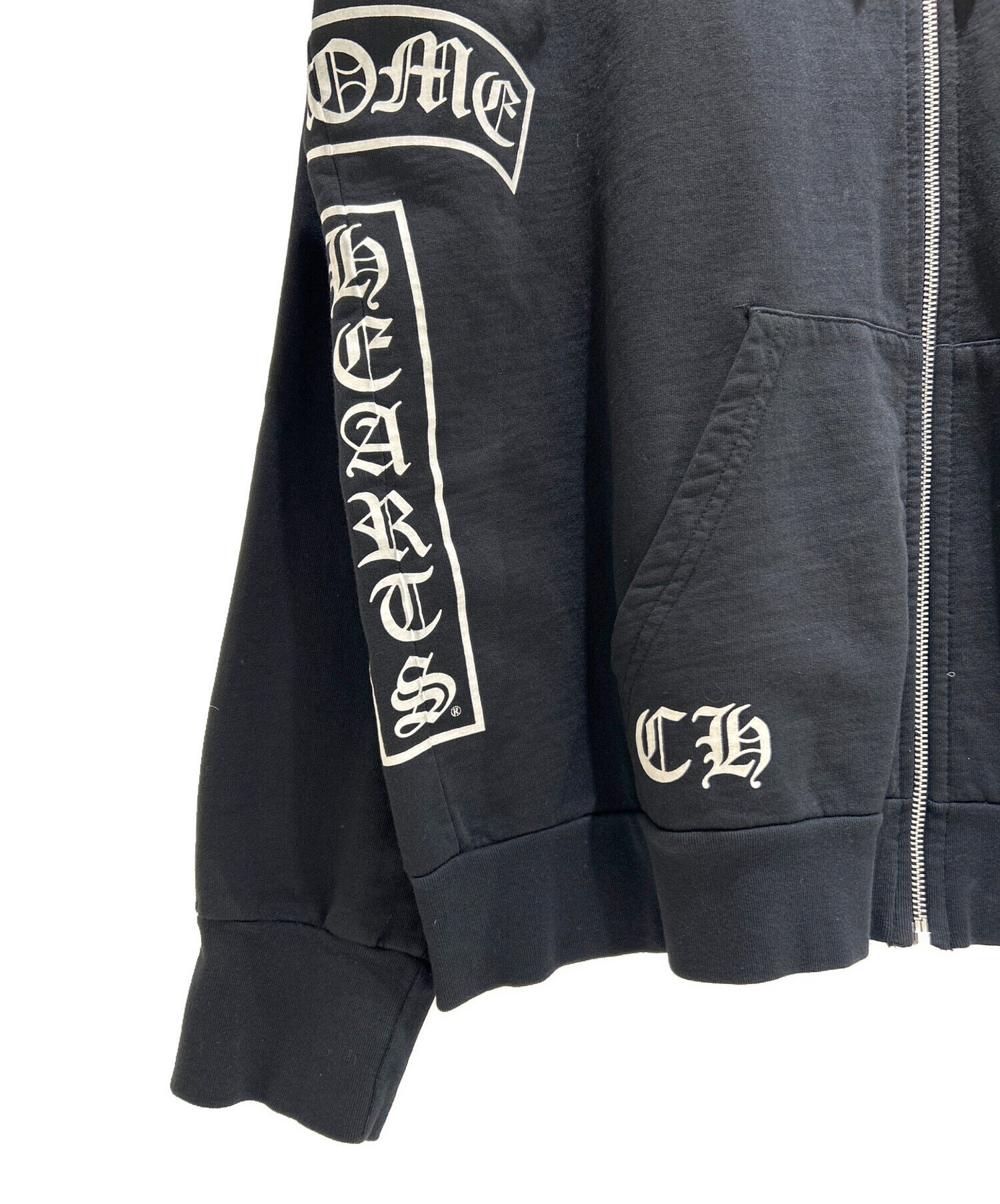 CHROME HEARTS ブラックパーカー 値下げ可能 中古・古着通販】CHROME HEARTS (クロムハーツ) ダガージップパーカー