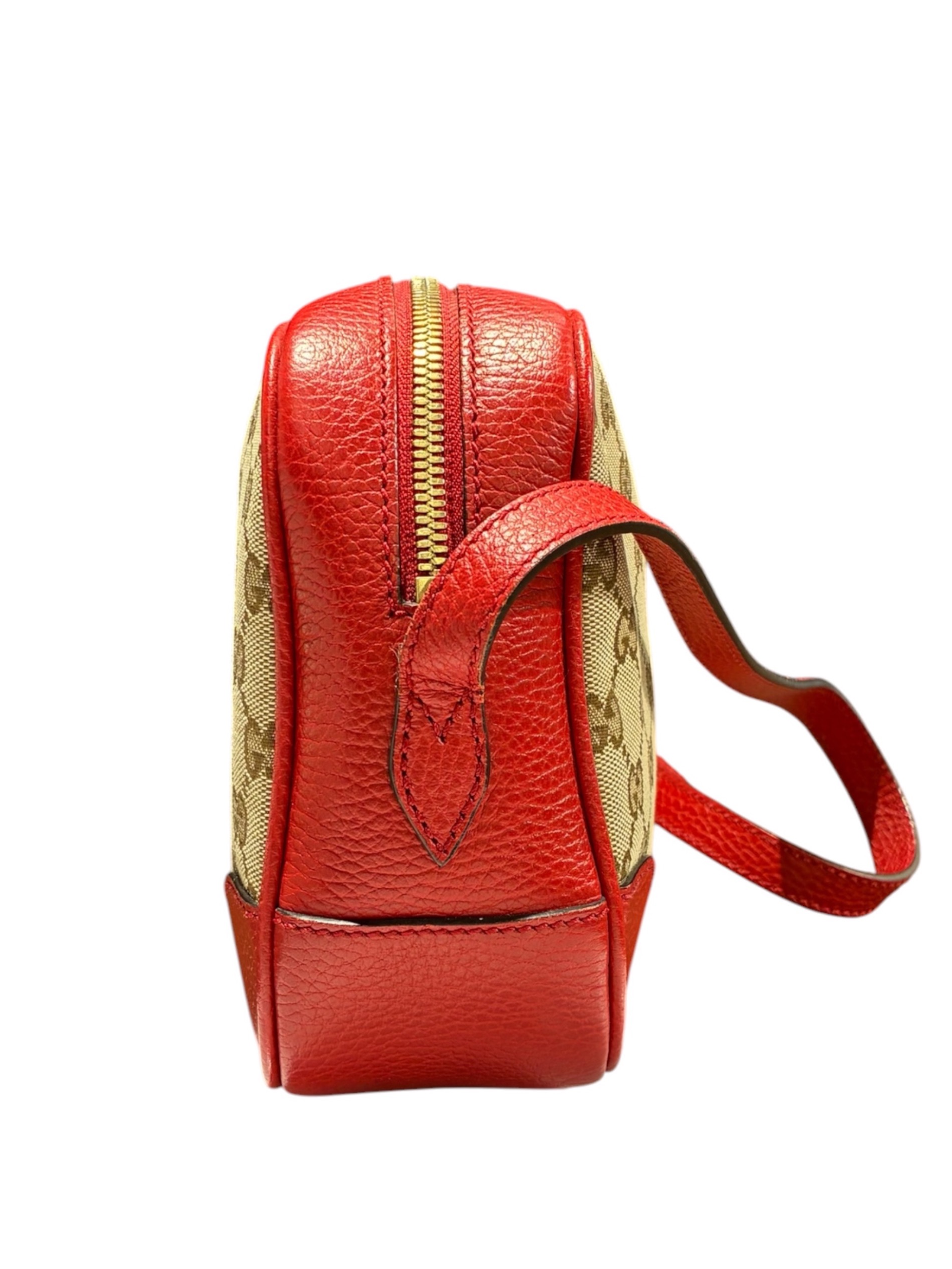 Gucci ボディバッグ ベージュ/赤 中古・古着通販】GUCCI (グッチ) ショルダーバッグ/449413 ベージュ