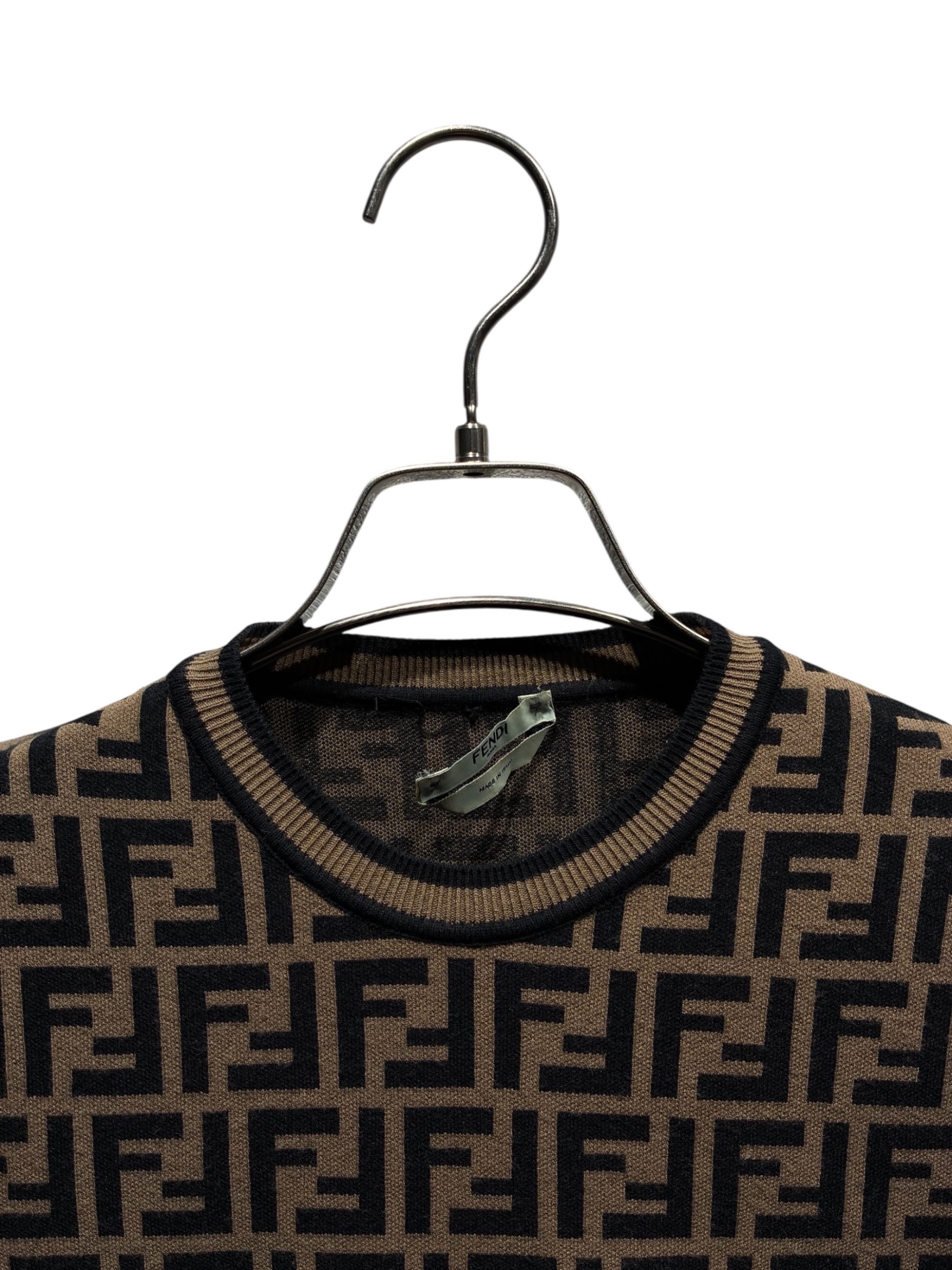 中古・古着通販】FENDI (フェンディ) FENDI ズッカ半袖ニット/総柄