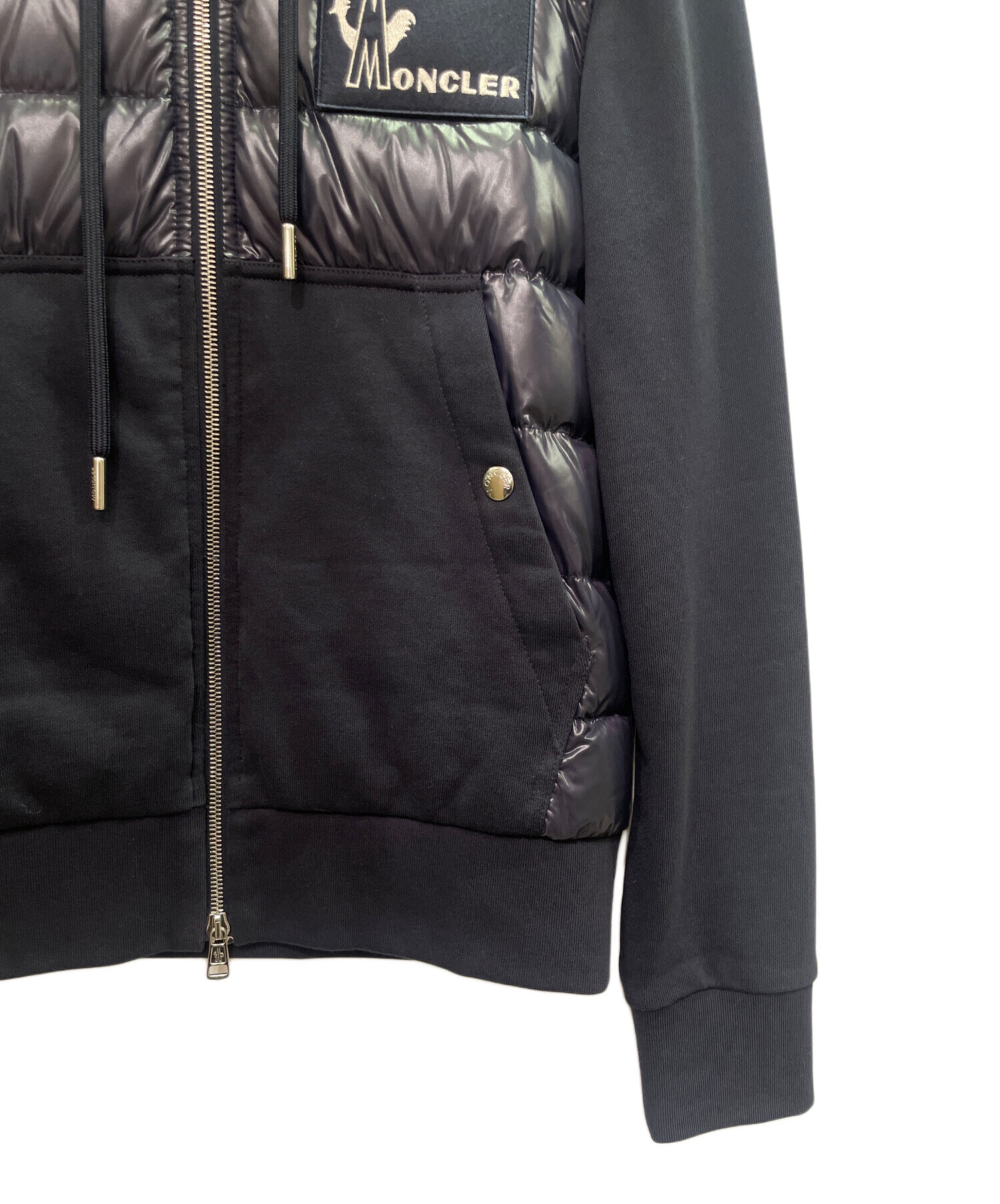 極美品✨MONCLER MAGLIA ウール切り替え　パーカー　ネイビー　S モンクレール MAGLIA CARDIGAN E209H8400900 8099W パーカー L