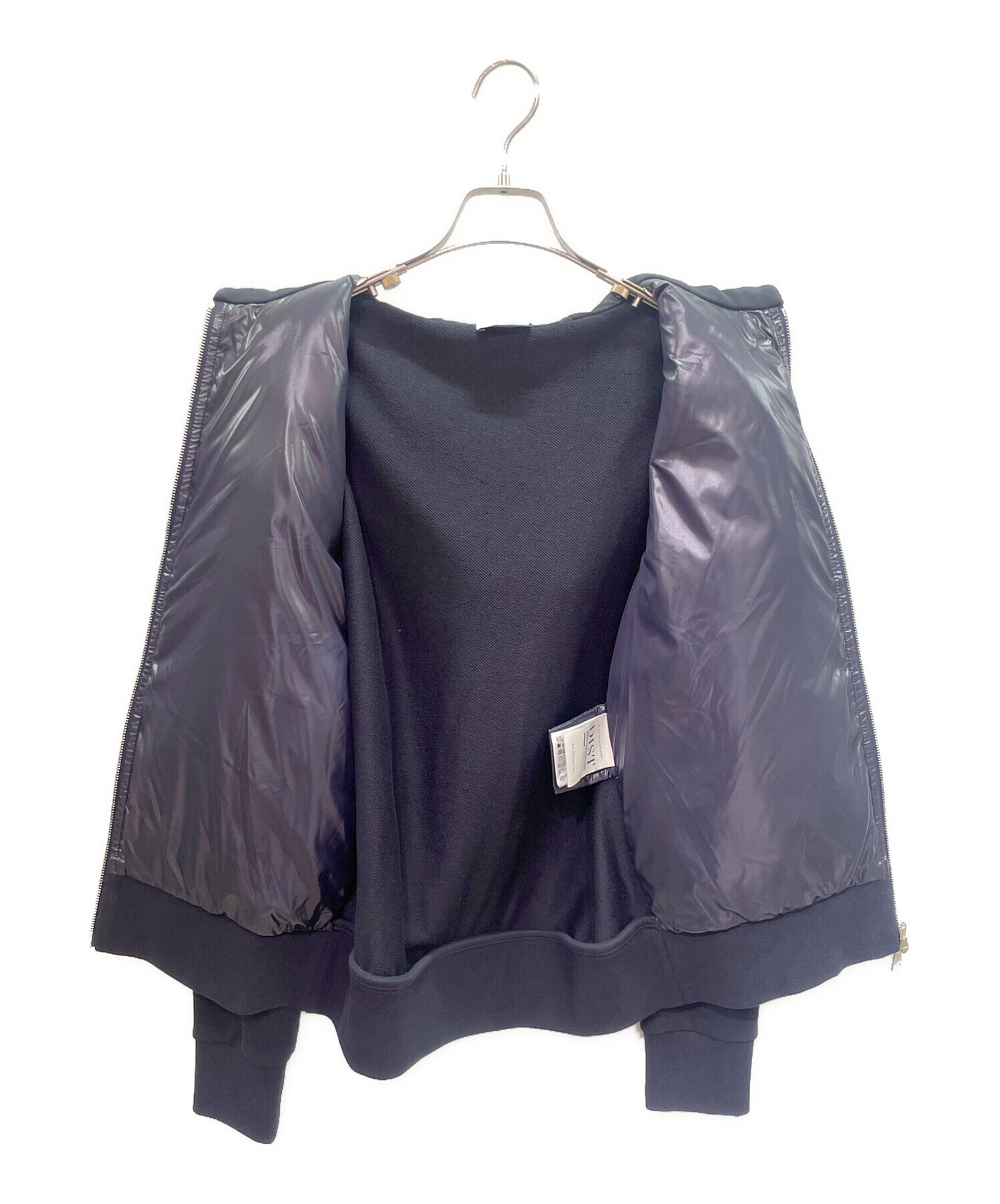 【新品未使用】MONCLER モノグラム刺繍 フードパーカー ダークネイビー 中古・古着通販】MONCLER (モンクレール) ダウン切替 ジップ