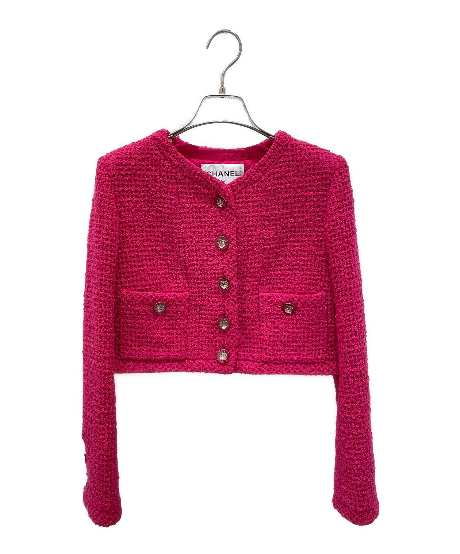 中古・古着通販】CHANEL (シャネル) ショート丈ココボタンツイード