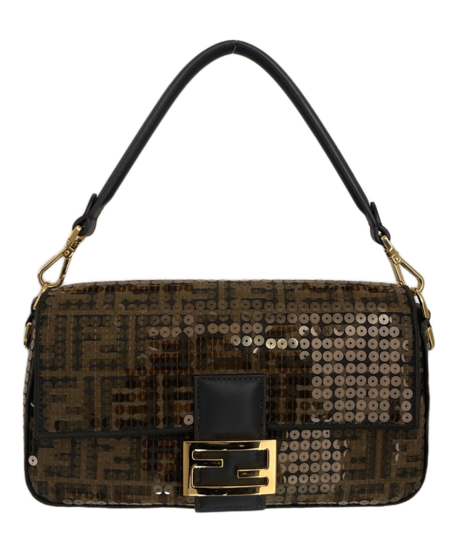 未使用 FENDI 訳あり フェンディ マンマバケット スパンコール ハラコ 中古・古着通販】FENDI (フェンディ) スパンコールマンマバケット