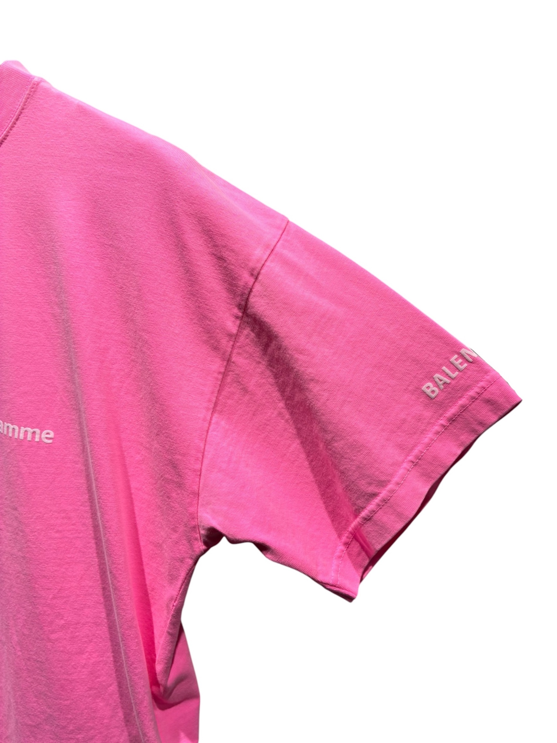 BALENCIAGA バレンシアガ/ピンクロゴTシャツ/ABランク/92【中古】 中古・古着通販】BALENCIAGA (バレンシアガ) キャンペーンロゴTシャツ