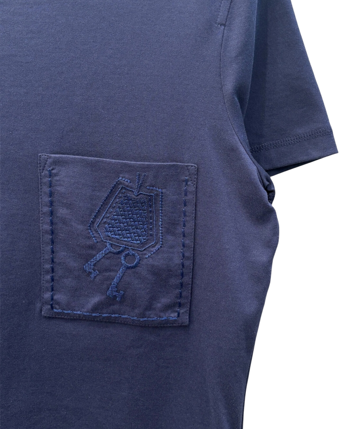 中古・古着通販】HERMES (エルメス) クロシェット刺繍ポケットTシャツ