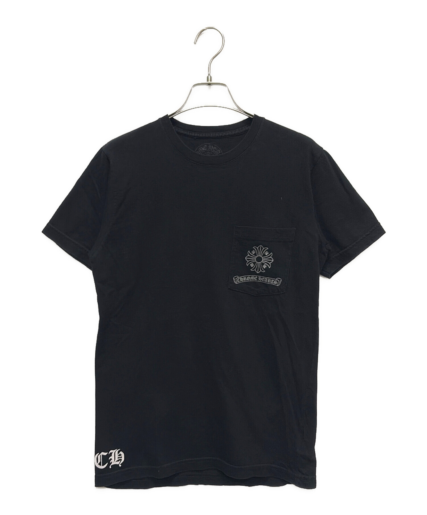 クロムハーツ Tシャツ 黒 CHROME HEARTS ポケット付 中古・古着通販】CHROME HEARTS (クロムハーツ) ポケットTシャツ