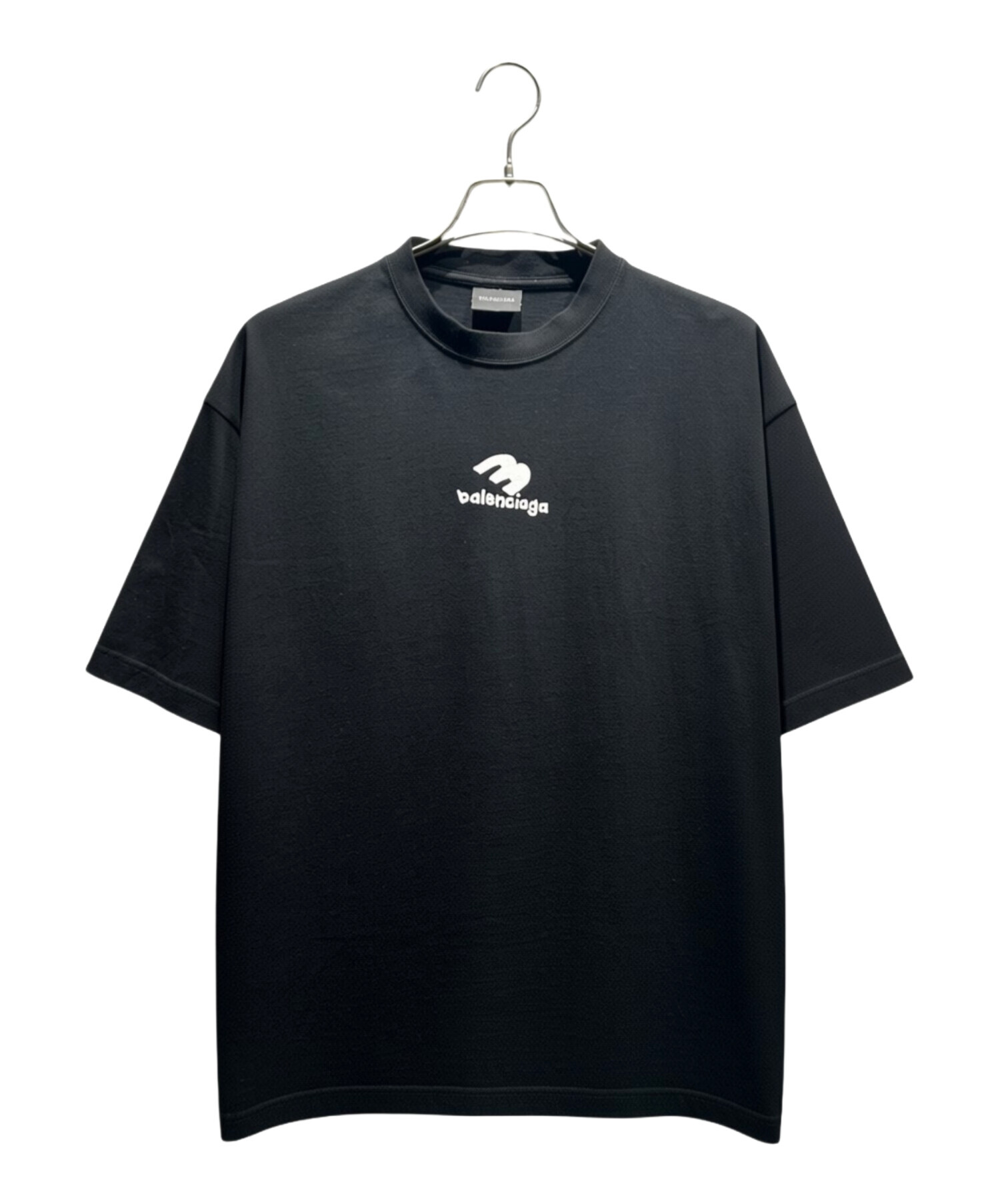 BALENCIAGA バレンシアガ/オーバーサイズロゴTシャツブラック/ABランク/92【中古】 中古・古着通販】BALENCIAGA (バレンシアガ) ロゴTシャツ ブラック