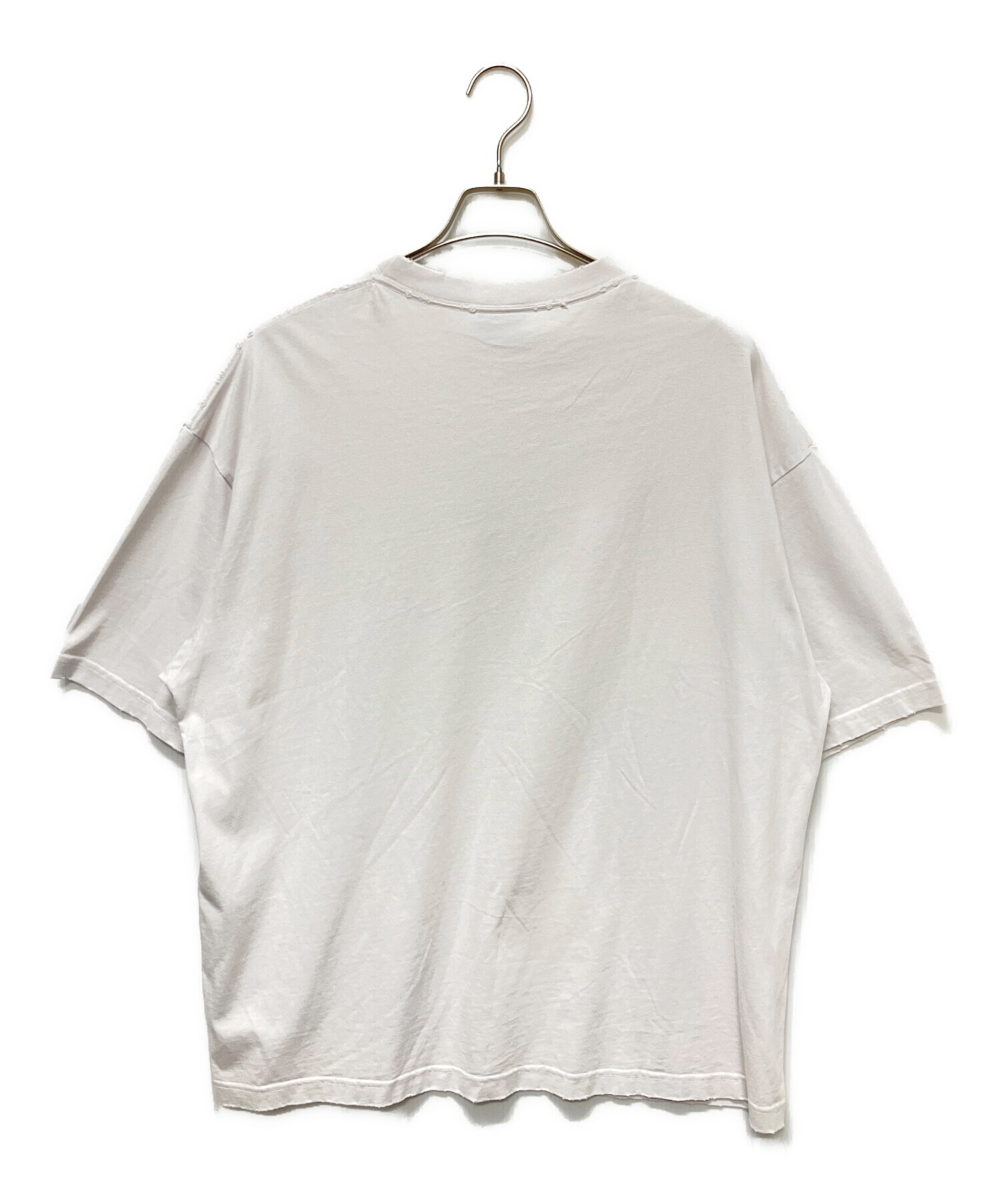 中古・古着通販】BALENCIAGA (バレンシアガ) ダメージ加工ロゴTシャツ