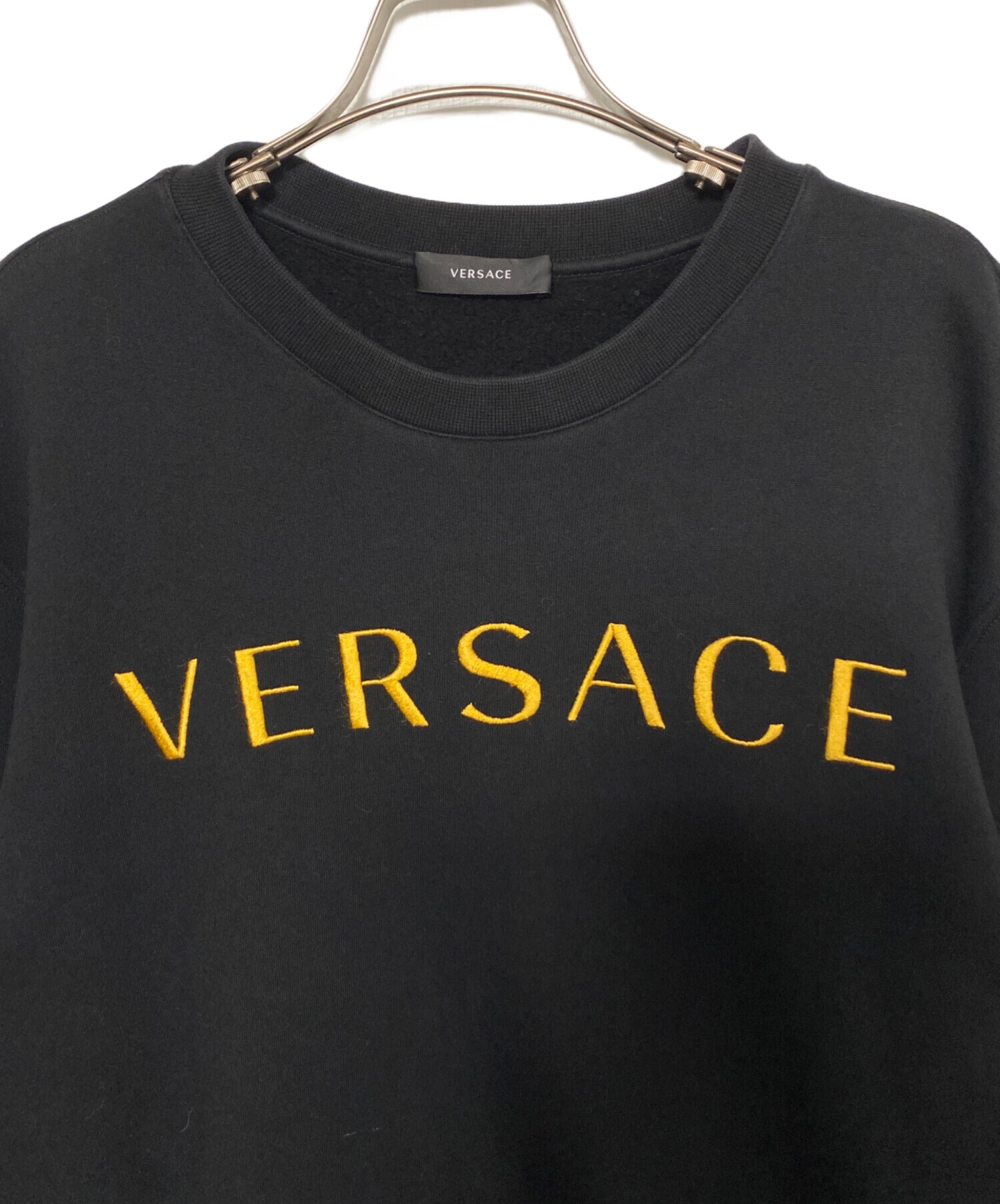 中古・古着通販】VERSACE (ヴェルサーチェ) ロゴスウェット ブラック
