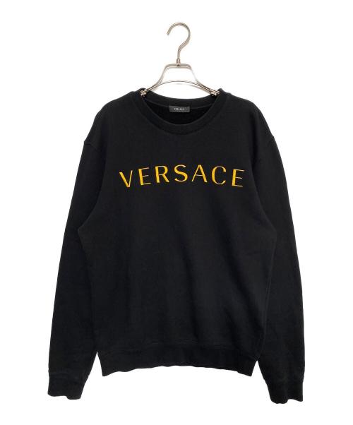 中古・古着通販】VERSACE (ヴェルサーチェ) ロゴスウェット ブラック