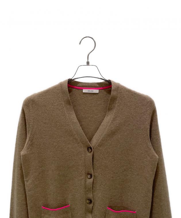 CÉLINE ベージュ ニットカーディガン/38サイズ/ビンテージ/カシミヤ CÉLINE ベージュ ニットカーディガン/38サイズ/ビンテージ/カシミヤ