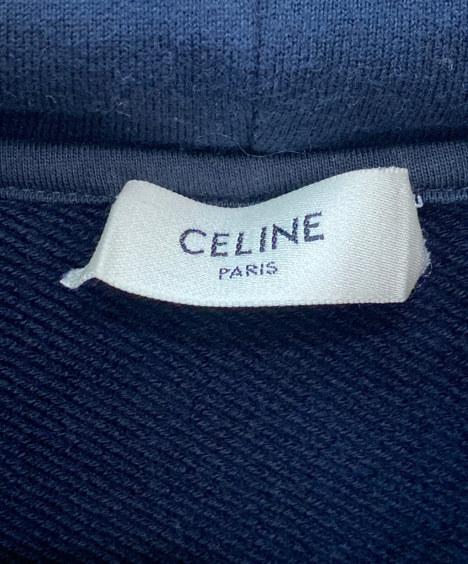 中古・古着通販】CELINE (セリーヌ) サルキーロゴパーカー ネイビー