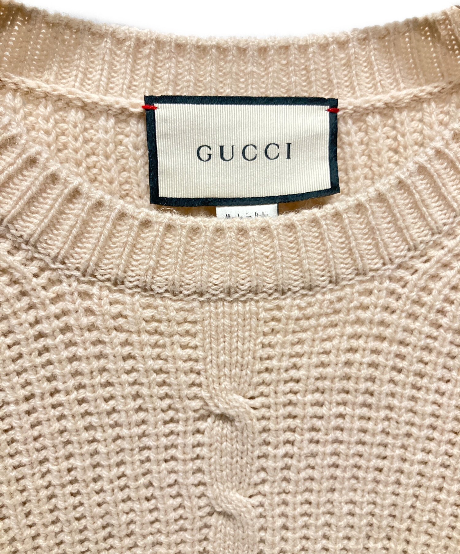 中古・古着通販】GUCCI (グッチ) Gucci Waffle-Knit GG Jacquard 