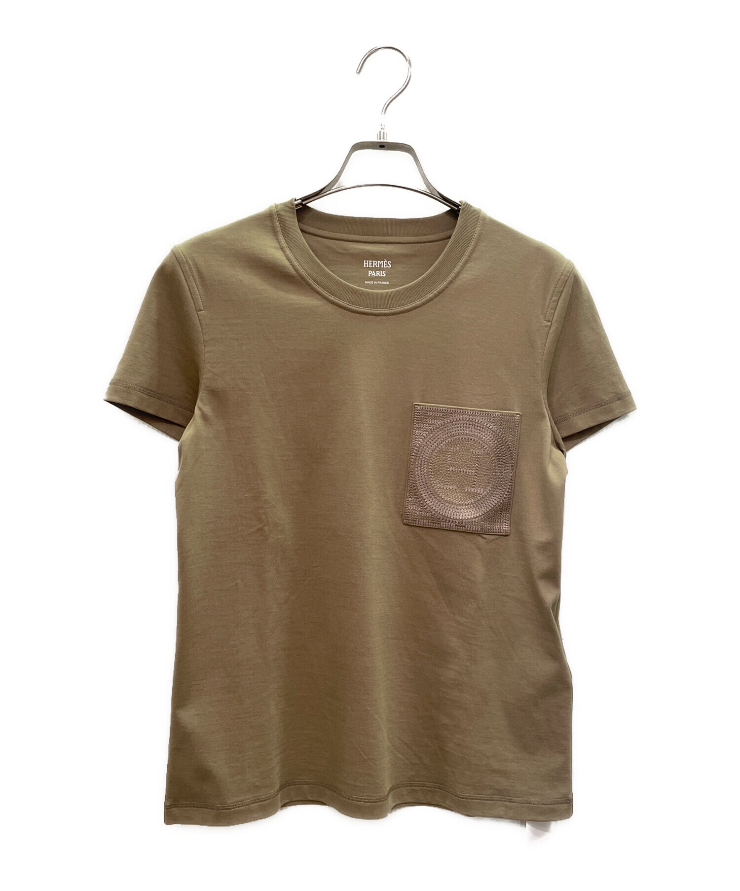 中古・古着通販】HERMES (エルメス) H-Mosaic Embroidered Pocket T