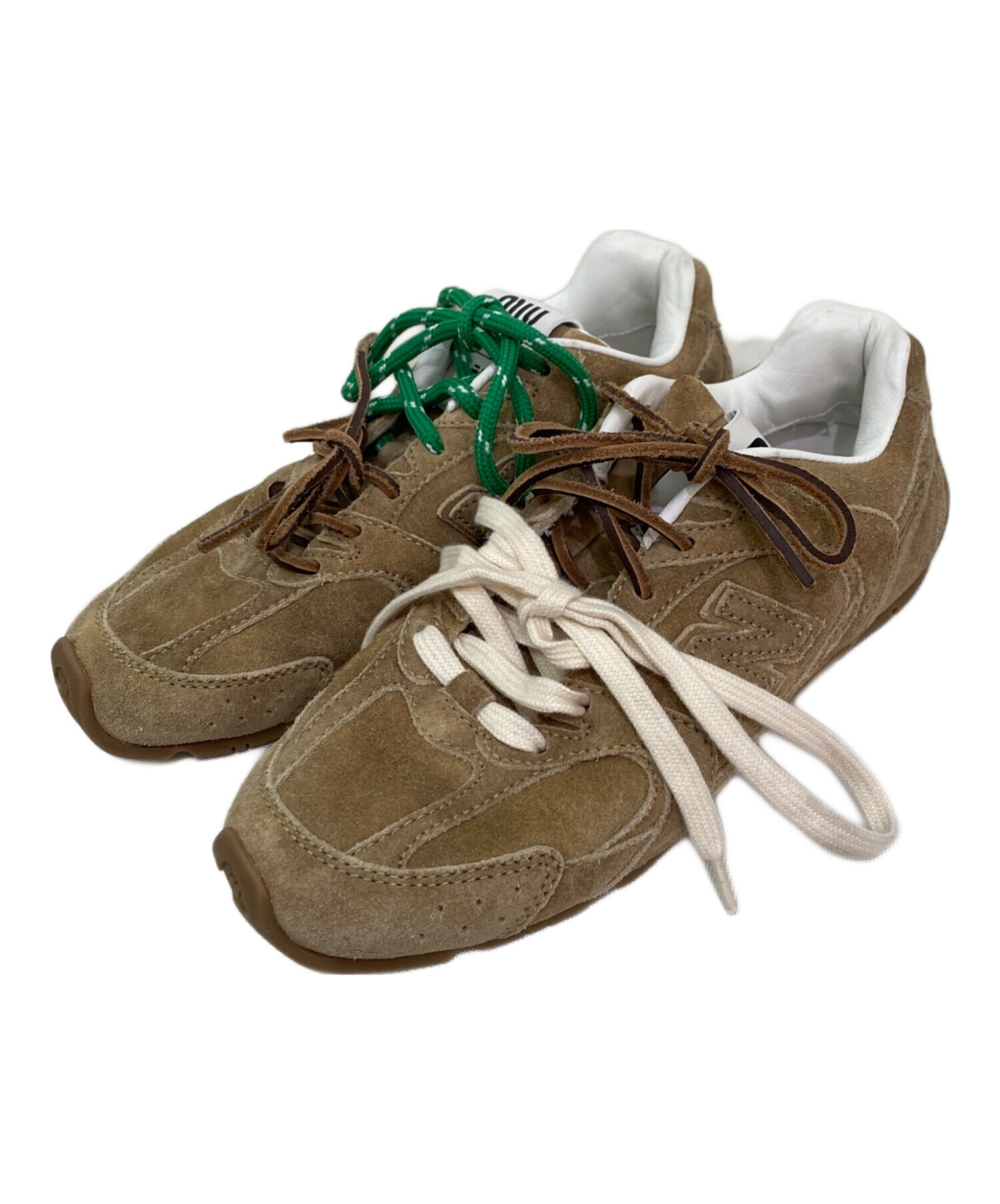 miu miu ✖new balance ブラウン スニーカー 37 ブラウン New Balance X Miu Miu 530 Sl スエードxメッシュ