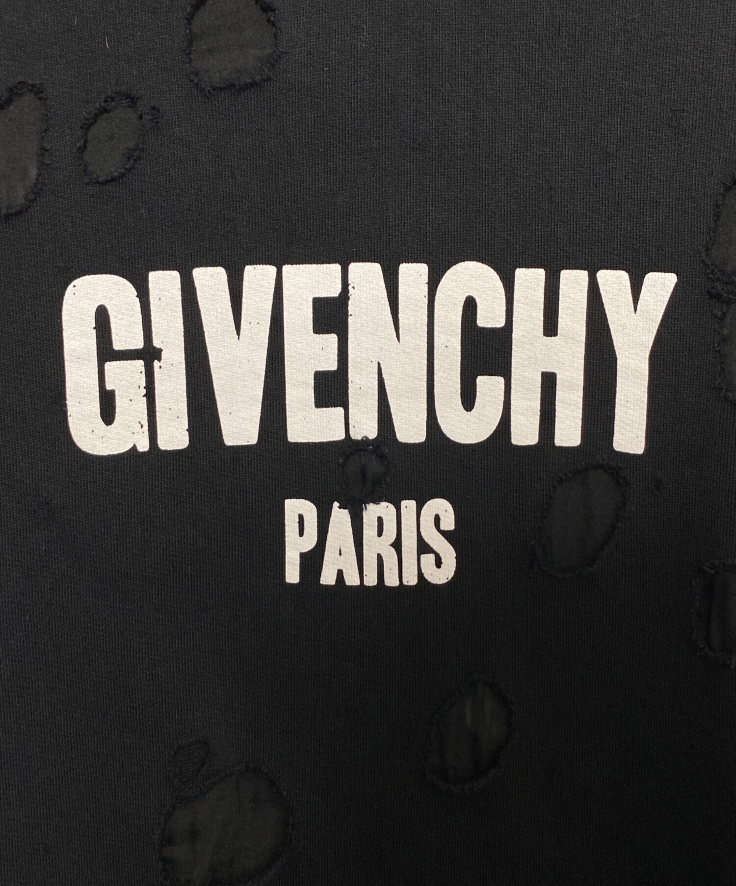 GIVENCHY ブラック パーカー ダメージ加工 【公式通販】
