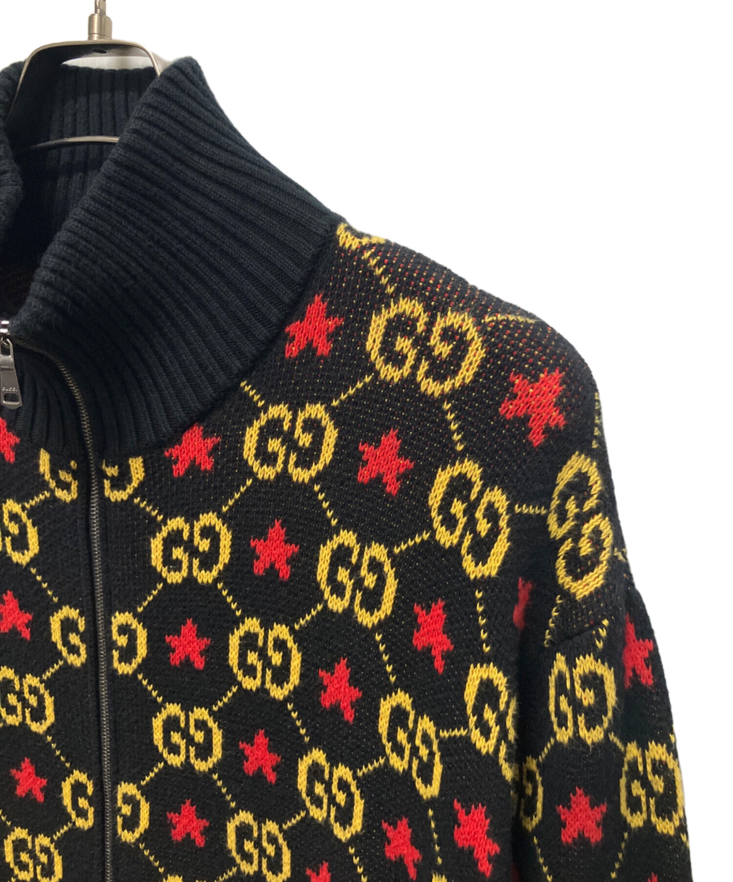 中古・古着通販】GUCCI (グッチ) Logo-Jacquard Cotton Zip-Up 